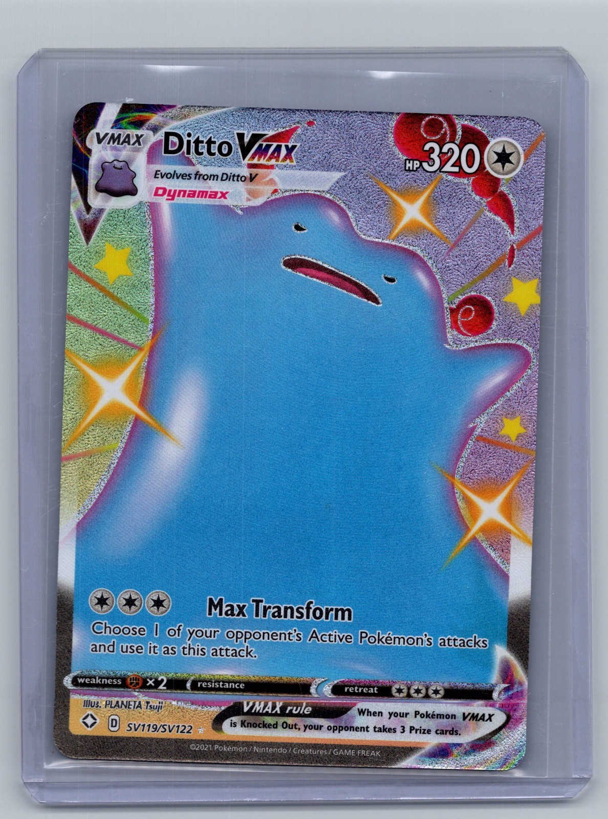 (NM) Ditto VMAX SV119/SV122 - Pokemon Shining Fates (NM) Ditto VMAX SV119/SV122 - Pokemon Shining Fates