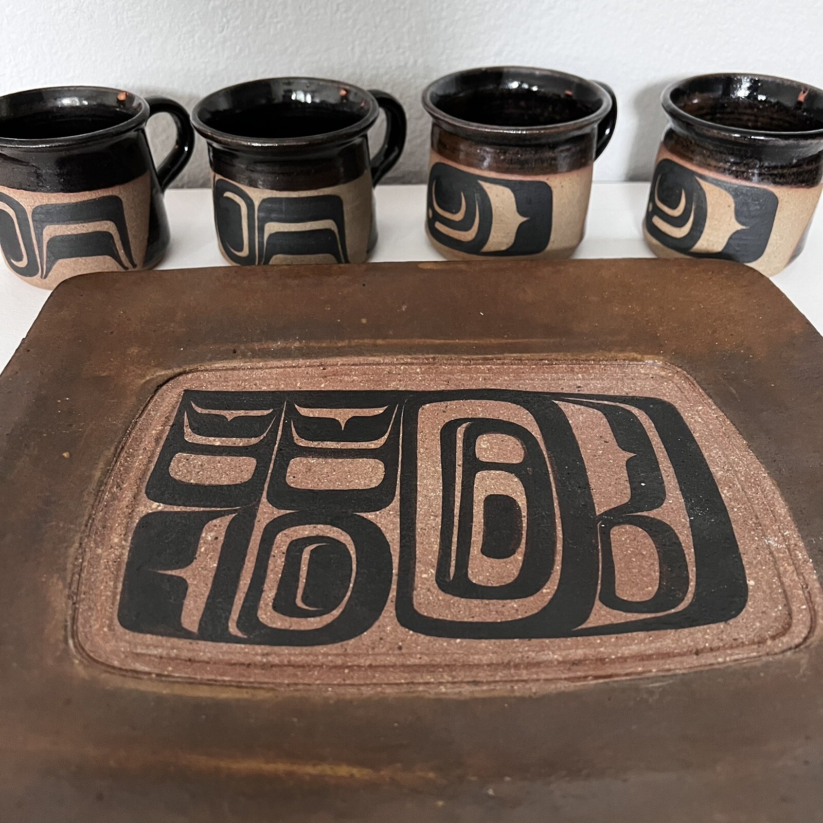 Canada Northwest Coast Artist Judy Cranmer Cree Pottery Collection Haida Design Canada Northwest Coast Artist Judy Cranmer Cree Pottery Collection Haida Design