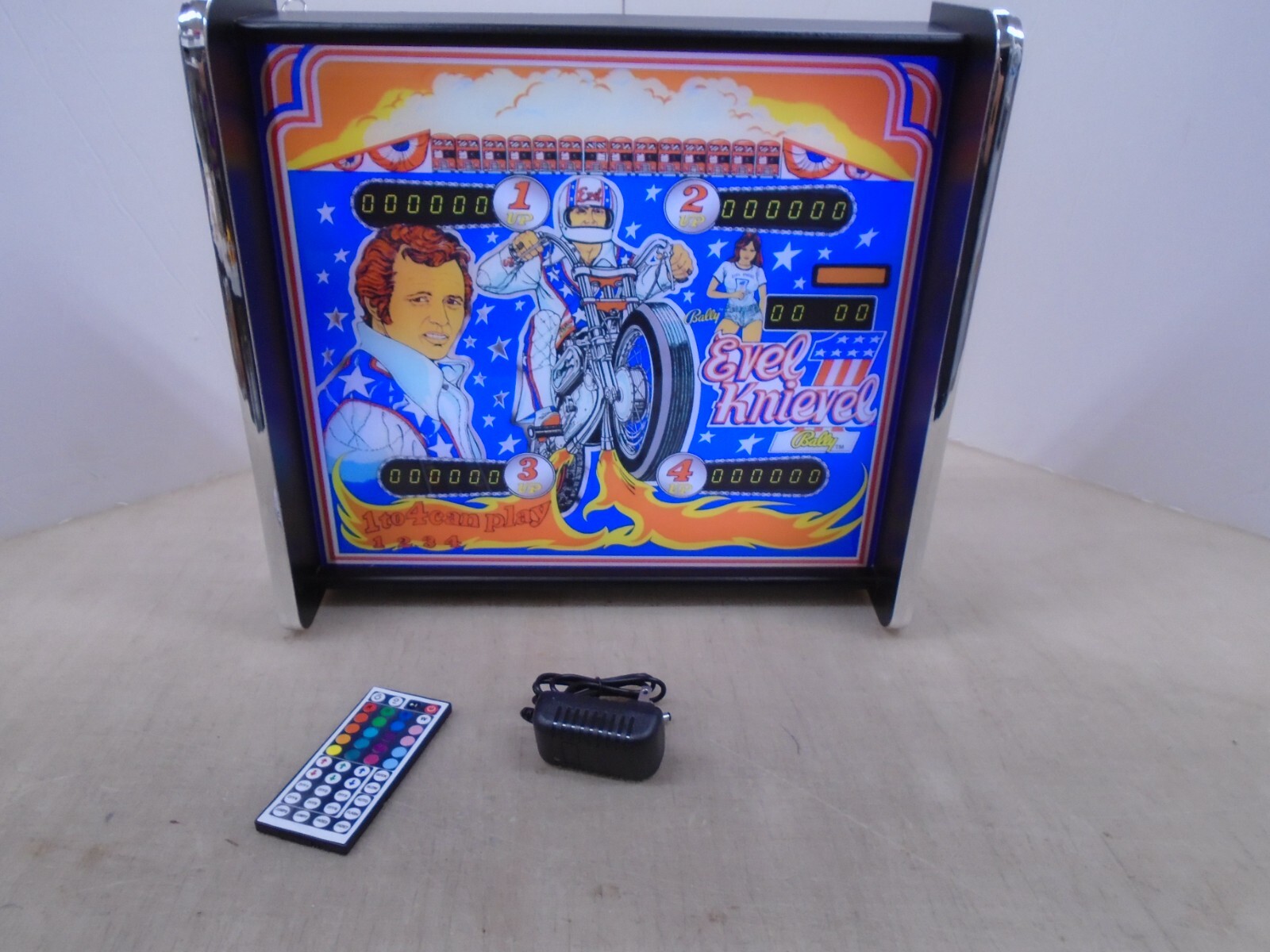 Bally Evel Knievel Pinball Head LED Display light box Bally Evel Knievel Pinball Head LED Display light box
