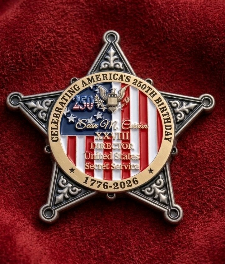 Ultra Rare Authentic Trump USSS Director Sean Curran America 250 Challenge Coin Ultra Rare Authentic Trump USSS Director Sean Curran America 250 Challenge Coin