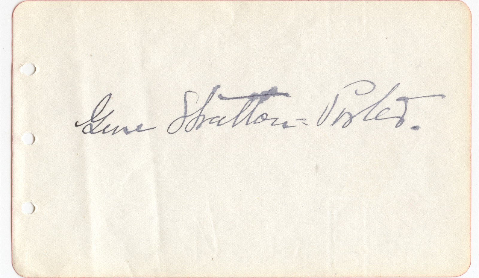Limberlost Author Gene Stratton Porter Signed 3x5 Autograph Page Rare VTG Un Cut Limberlost Author Gene Stratton Porter Signed 3x5 Autograph Page Rare VTG Un Cut