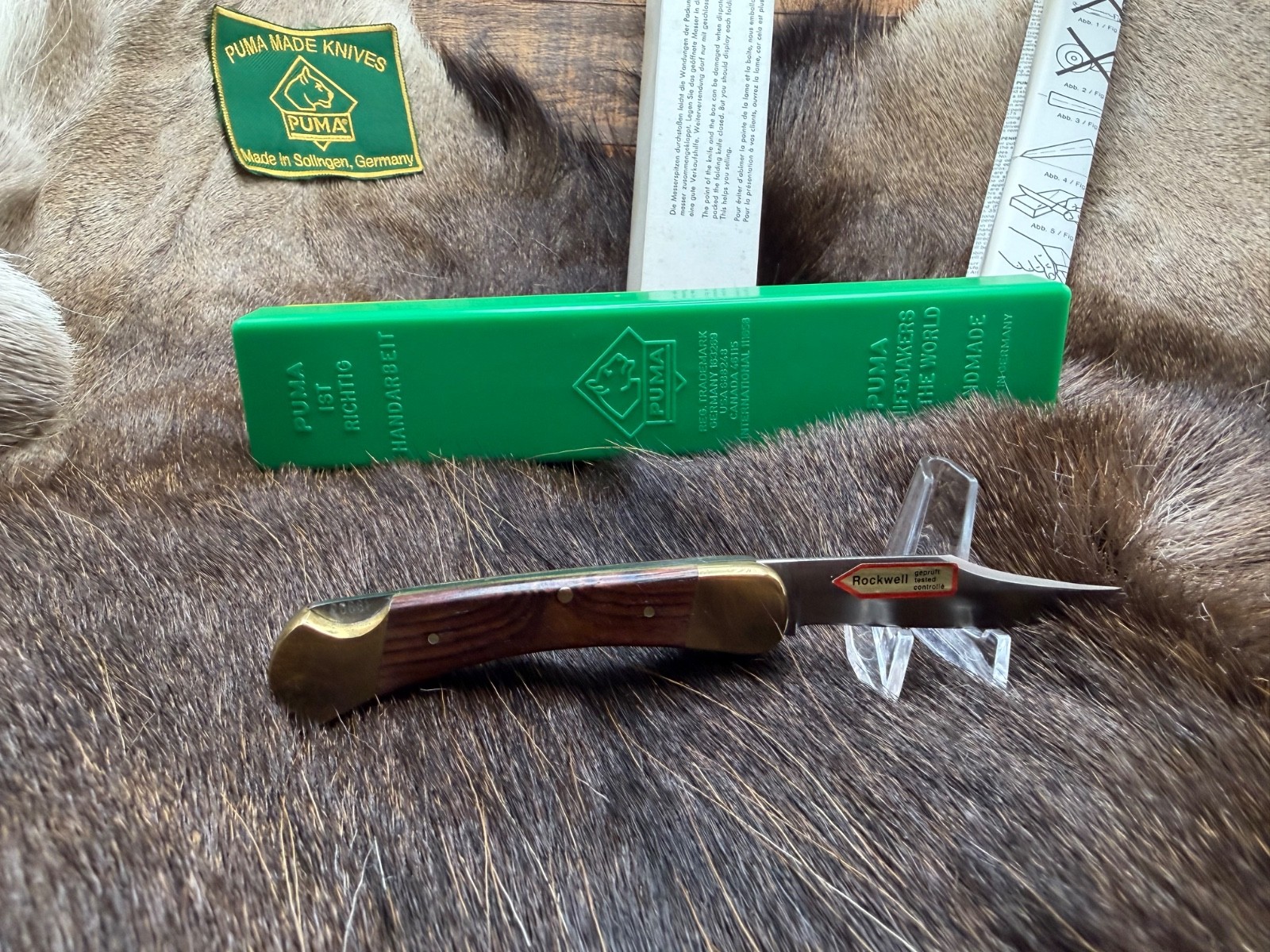 1986 Vintage Cub 960 Knife With Jacaranda Handles Puma Green / Yellow Box - "A" 1986 Vintage Cub 960 Knife With Jacaranda Handles Puma Green / Yellow Box - "A"