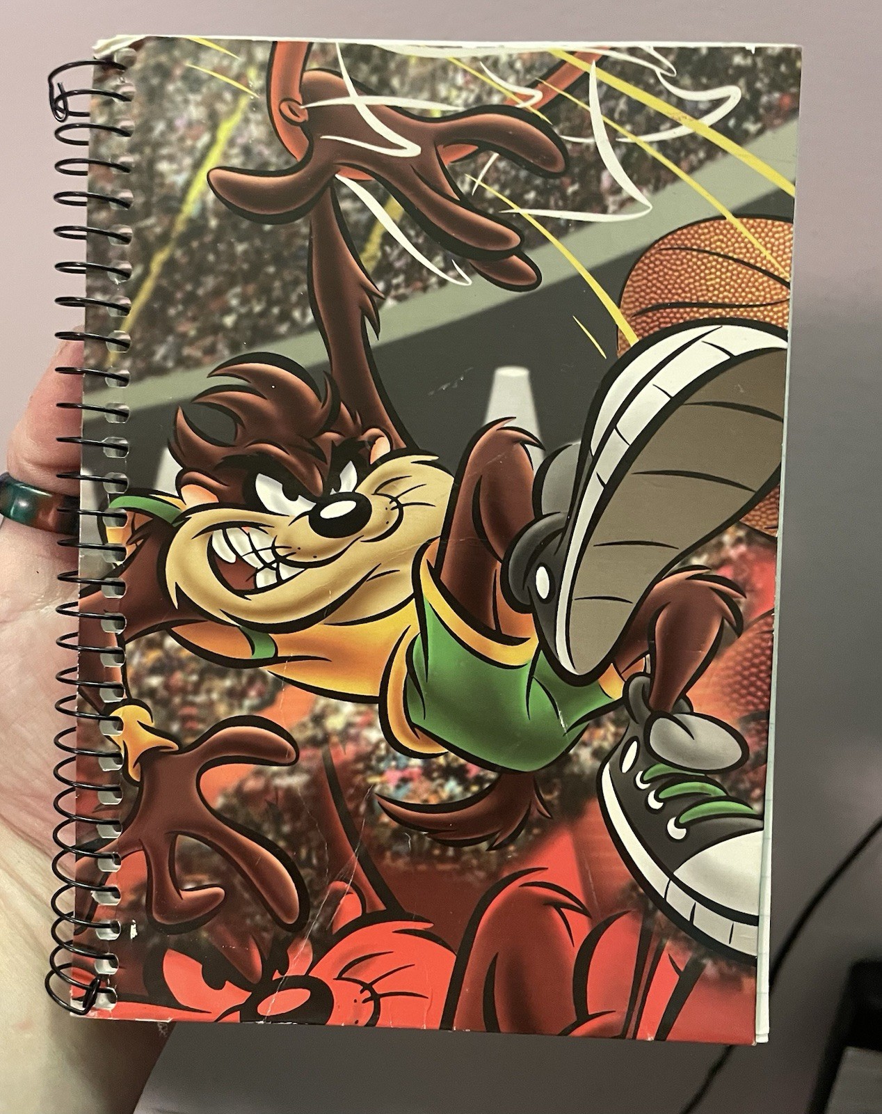 VTG 1999 Looney Tunes Tazmanian Devil Dunk Notebook New Stuart Hall 7x5” RARE VTG 1999 Looney Tunes Tazmanian Devil Dunk Notebook New Stuart Hall 7x5” RARE