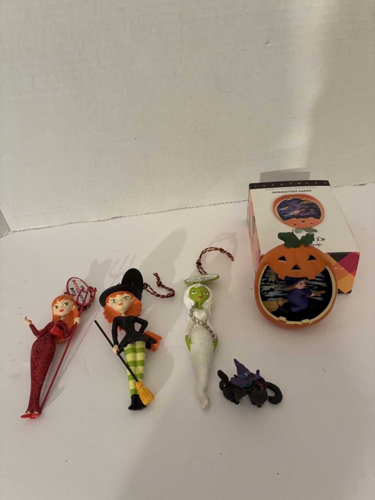 Hallmark Halloween Vintage Ornaments Lot Of 5