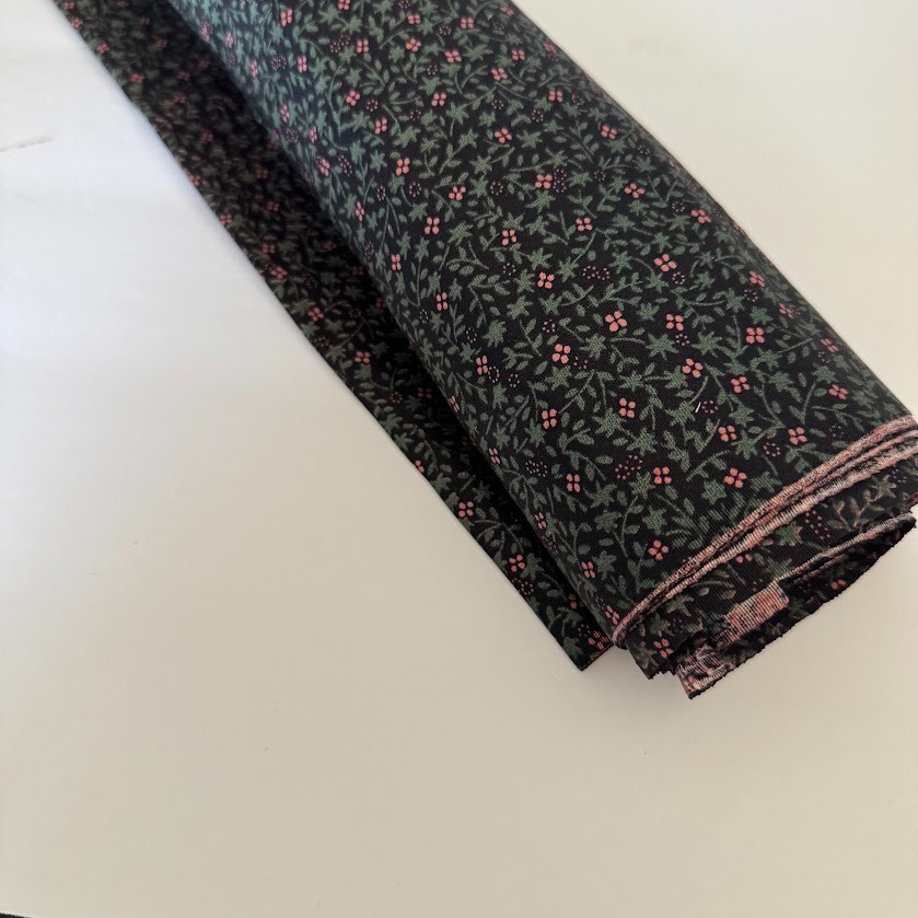 RARE Habutae Berry Noir 9.8yd Vintage Japanese Kimono Silk Fabrics RW41
