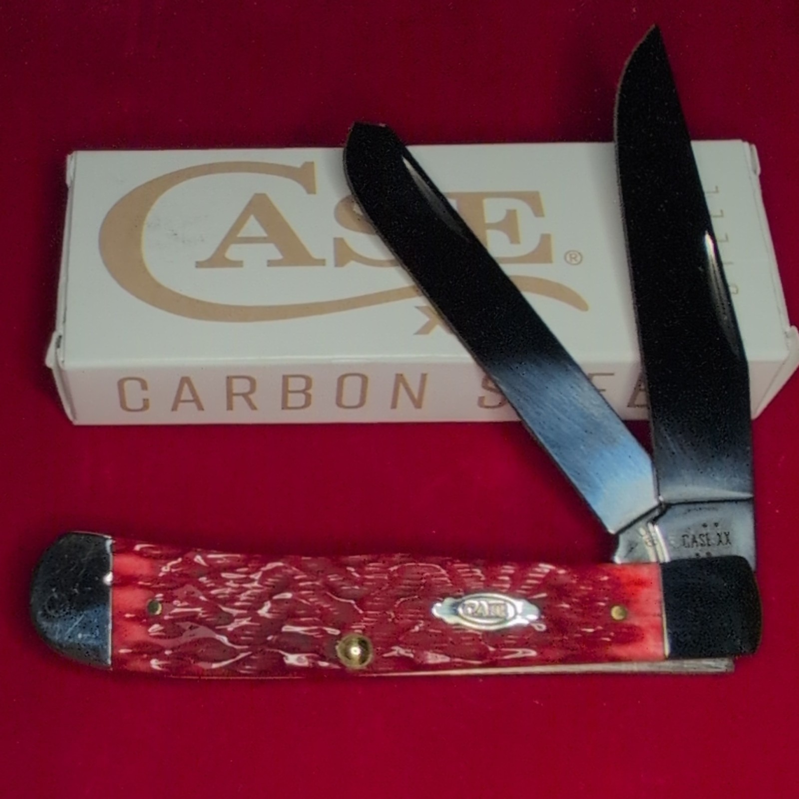 Case XX 6254 Dark Red Bone Trapper Case XX 6254 Dark Red Bone Trapper