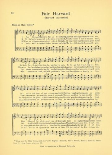HARVARD UNIVERSITY Original School Song Sheet c1927 "Fair Harvard" - Vintage HARVARD UNIVERSITY Original School Song Sheet c1927 "Fair Harvard" - Vintage