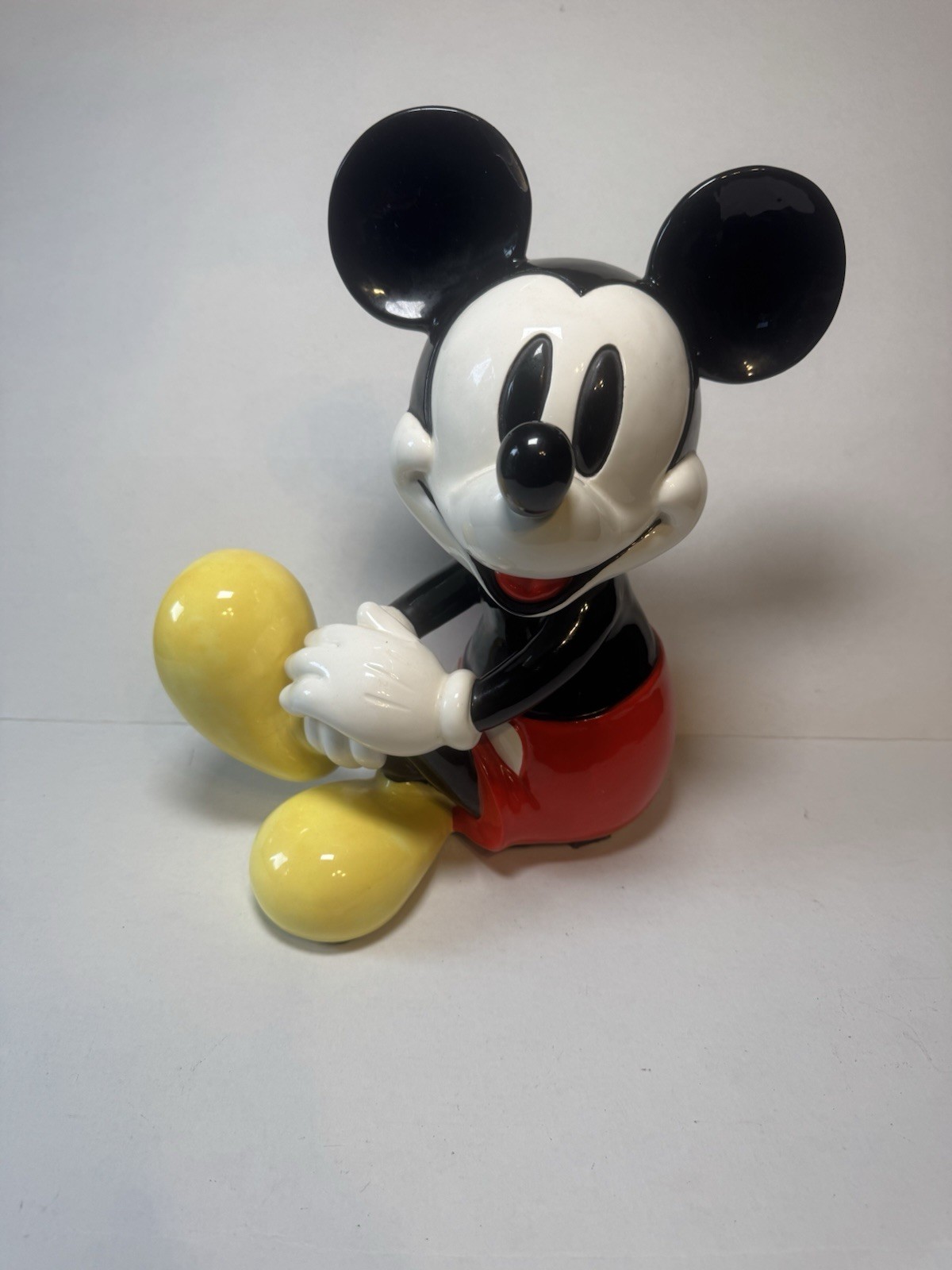 Vintage Schmid Mickey Mouse Ceramic Music Box “Mickey Mouse Club March” TESTED