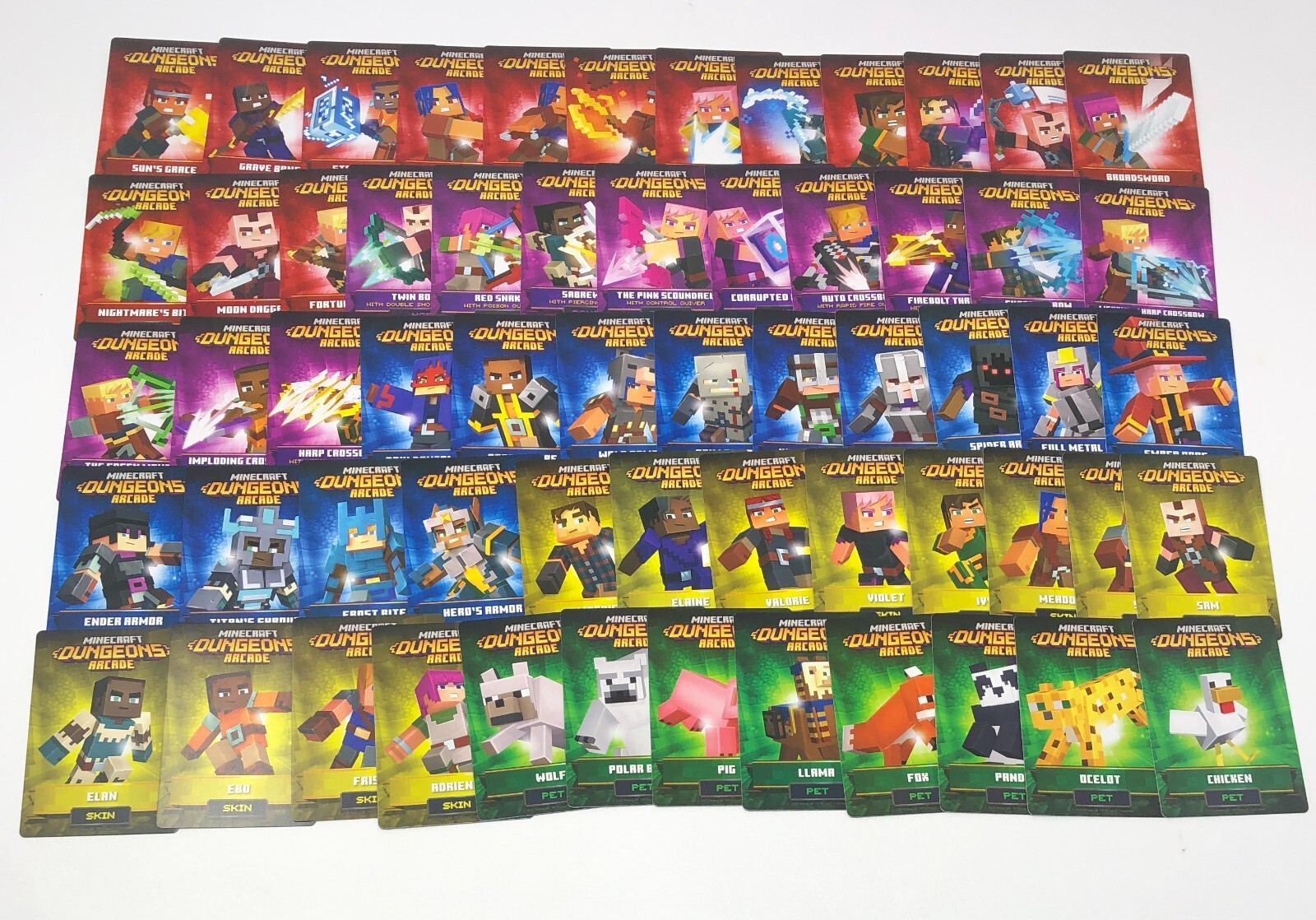 Minecraft Dungeons Arcade Cards Series 5 (#1-#60) Complete Base Set Minecraft Dungeons Arcade Cards Series 5 (#1-#60) Complete Base Set