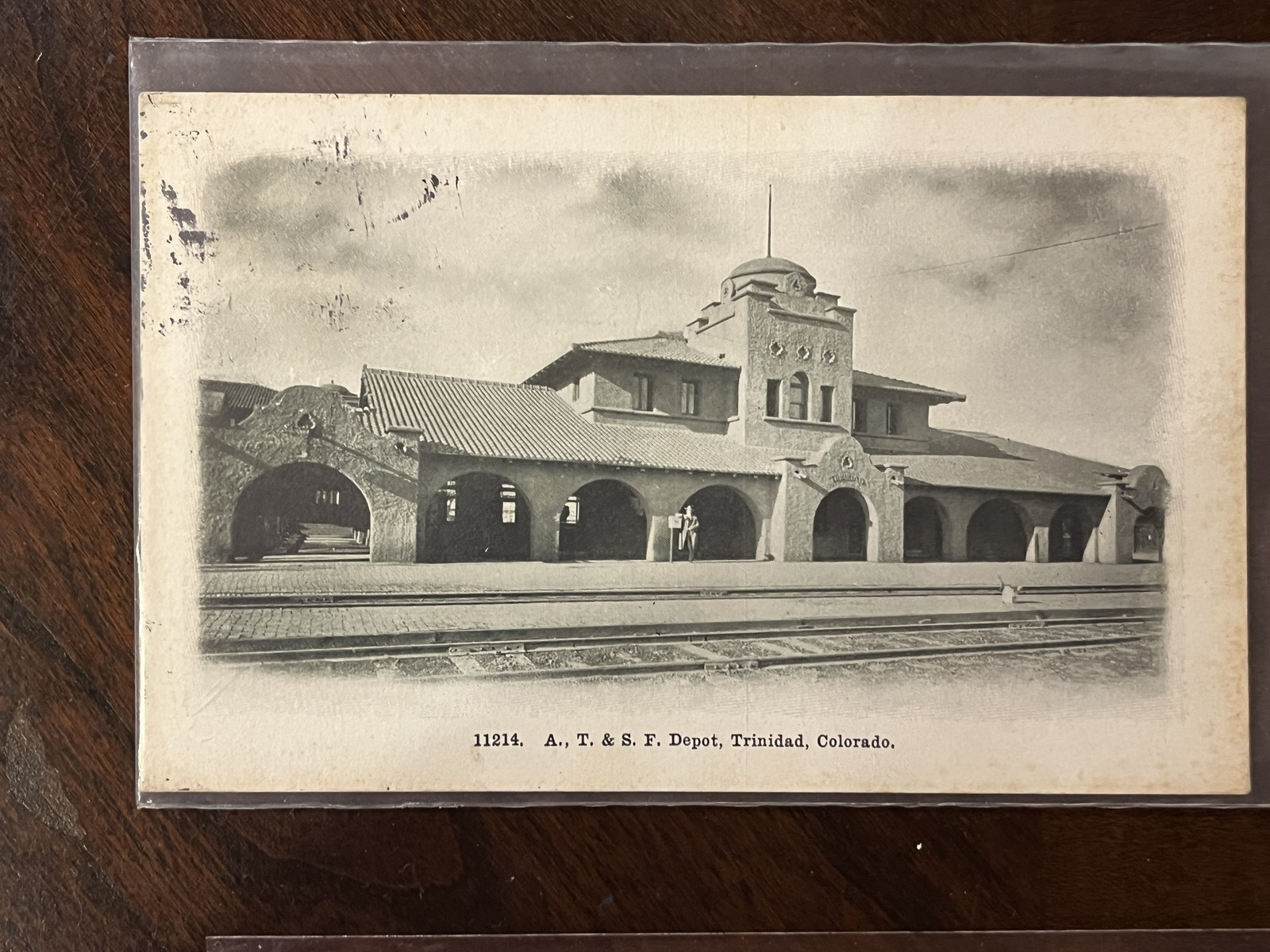 A.T.&S.F. Depot Trinidad CO Las Animas Co 1912 Divided Back Postcard Posted A.T.&S.F. Depot Trinidad CO Las Animas Co 1912 Divided Back Postcard Posted