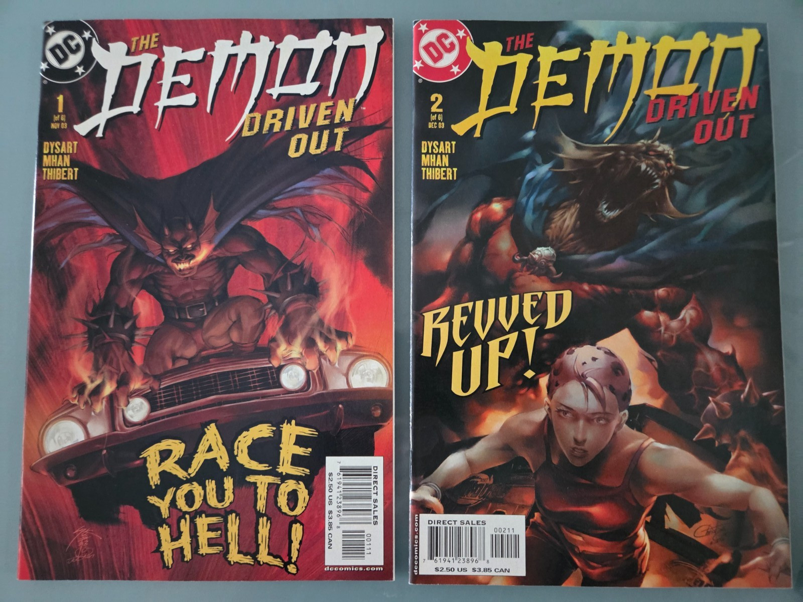 THE DEMON: DRIVEN OUT #1 & 2 (2003) DC COMICS DYSART POP MHAN ART THE DEMON: DRIVEN OUT #1 & 2 (2003) DC COMICS DYSART POP MHAN ART