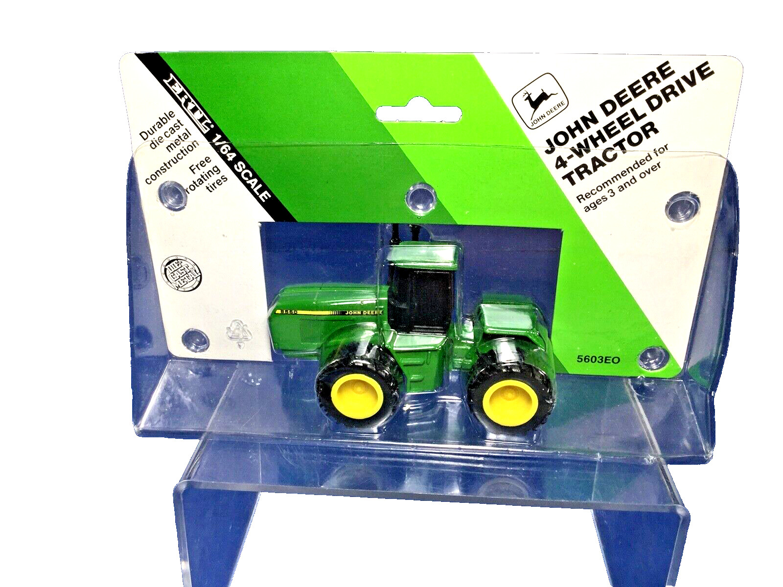 ERTL John Deere 4-Wheel Drive Tractor Die-Cast Metal, #5603EO, 1/64th Scale, NIP ERTL John Deere 4-Wheel Drive Tractor Die-Cast Metal, #5603EO, 1/64th Scale, NIP