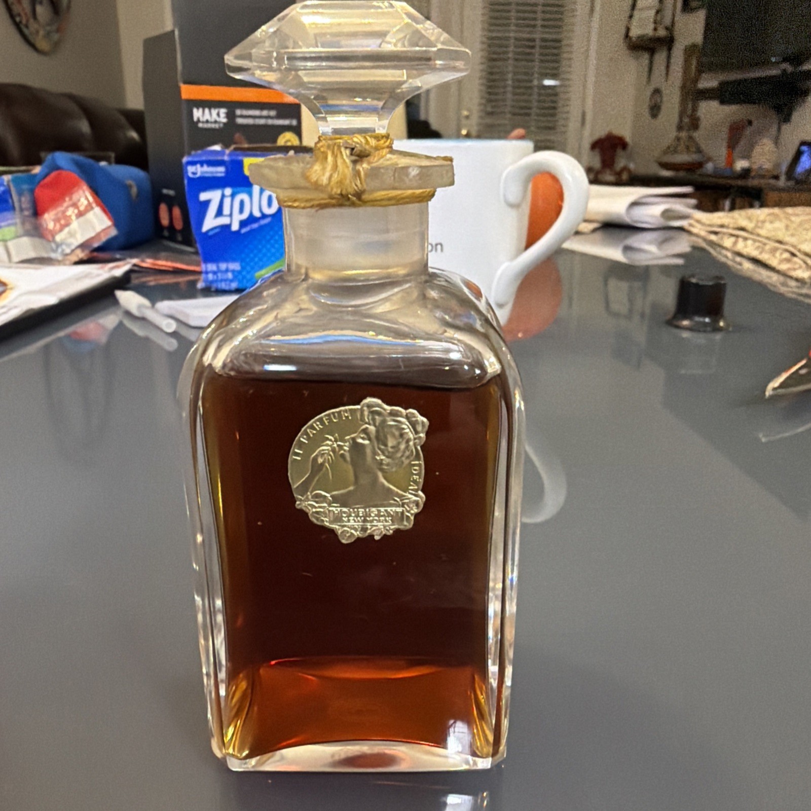 RARE Antique Le Parfum Ideal By Houbigant Full Original Sealed Bottle