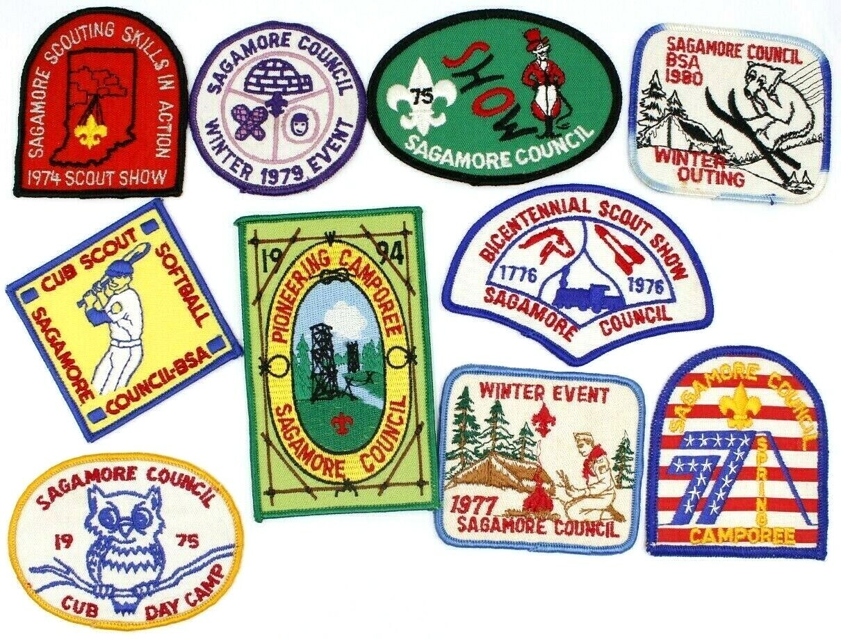Lot of 10 Sagamore Council Patches Indiana Boy Scouts BSA Lot of 10 Sagamore Council Patches Indiana Boy Scouts BSA