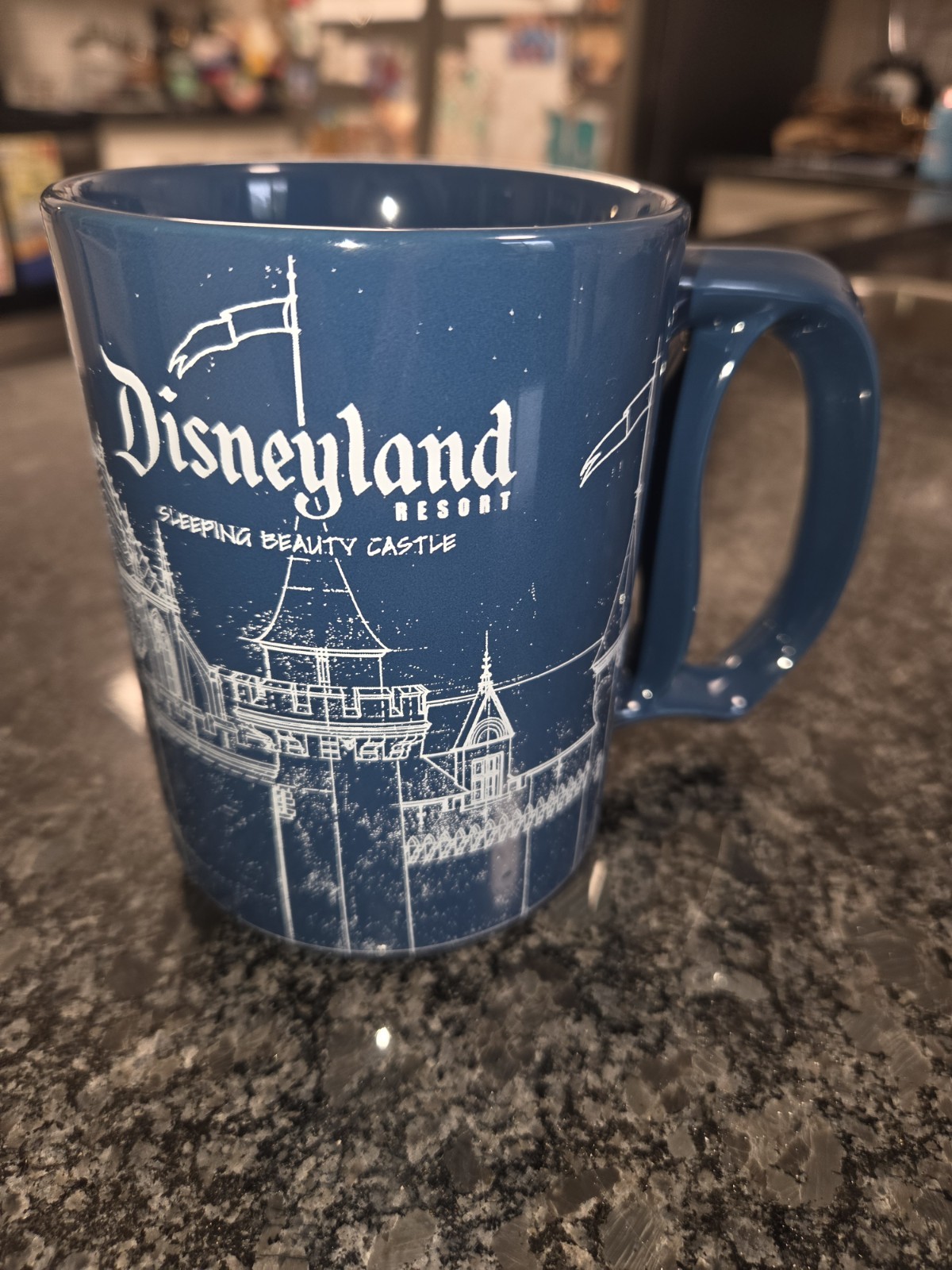 Disneyland Resort SLEEPING BEAUTY CASTLE Blueprint "D" Handle Mug RARE Disney Disneyland Resort SLEEPING BEAUTY CASTLE Blueprint "D" Handle Mug RARE Disney