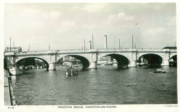 Kingston On Thames Surrey England Kingston Bridge OLD PHOTO Kingston On Thames Surrey England Kingston Bridge OLD PHOTO