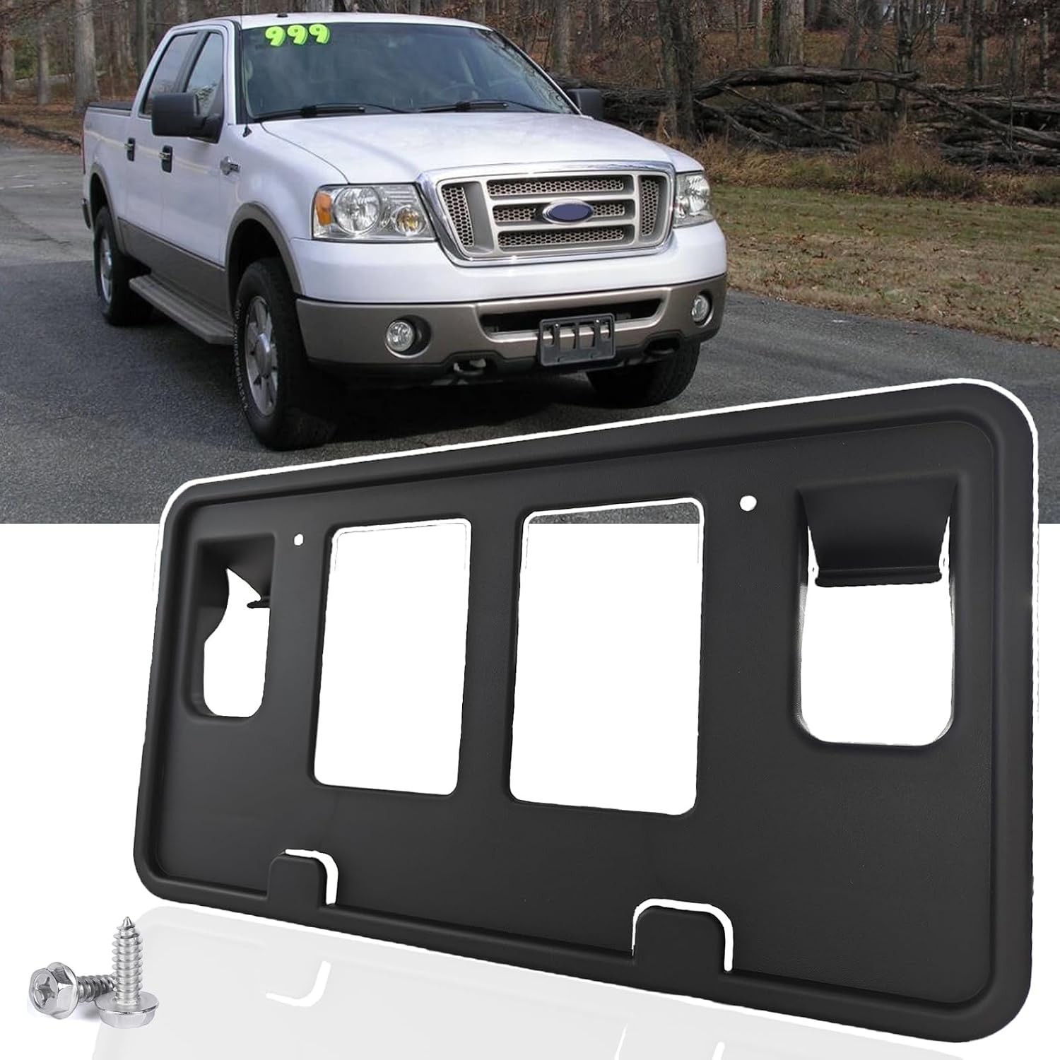 Front License Plate Frame for 06-08 Ford F150 Front Bumper License Plate Frame Front License Plate Frame for 06-08 Ford F150 Front Bumper License Plate Frame
