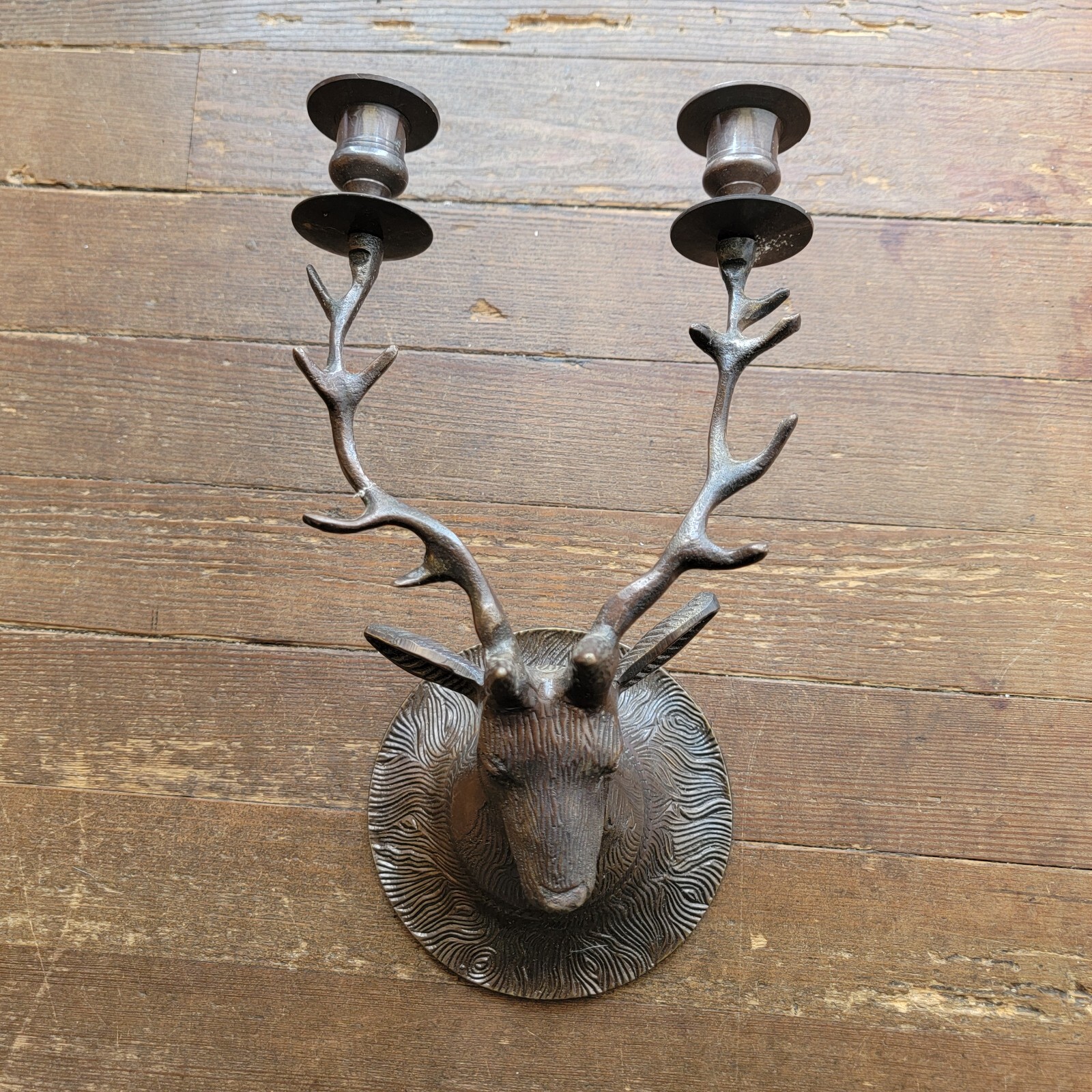 Stellar Bronze Stag Candle Wall Sconce