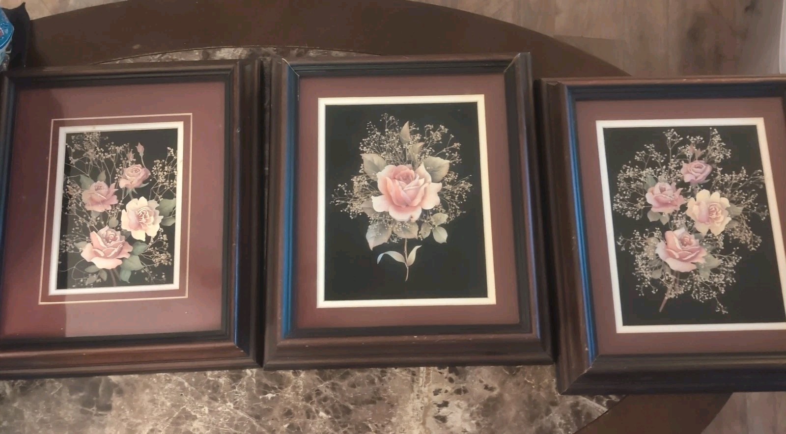 Vintage Framed Rose Shadow Boxes 14x12 Vintage Framed Rose Shadow Boxes 14x12