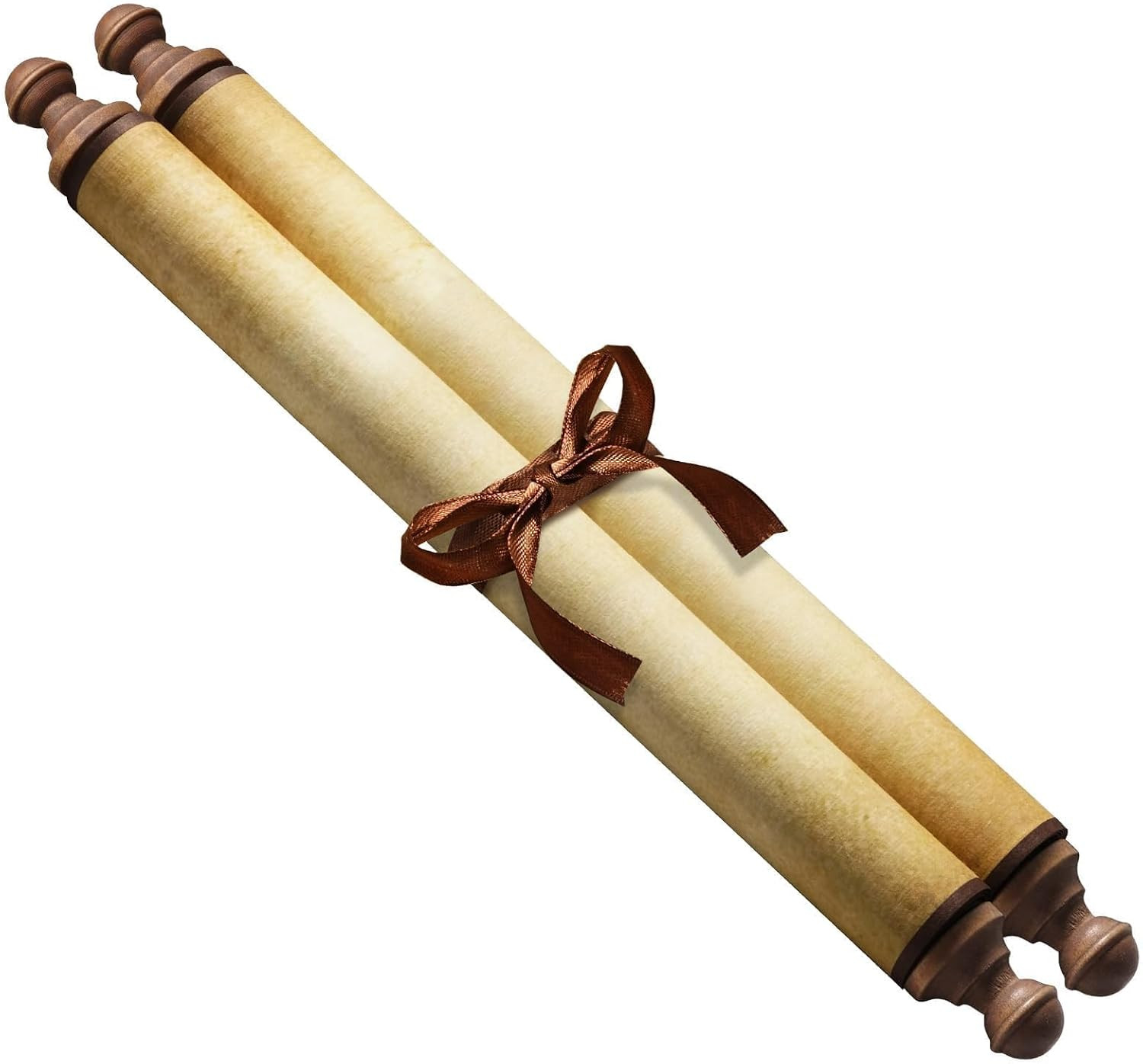 Large Vintage Blank Scrolls with Dark Wooden Rods 9.5X31.5 Inches Large Vintage Blank Scrolls with Dark Wooden Rods 9.5X31.5 Inches