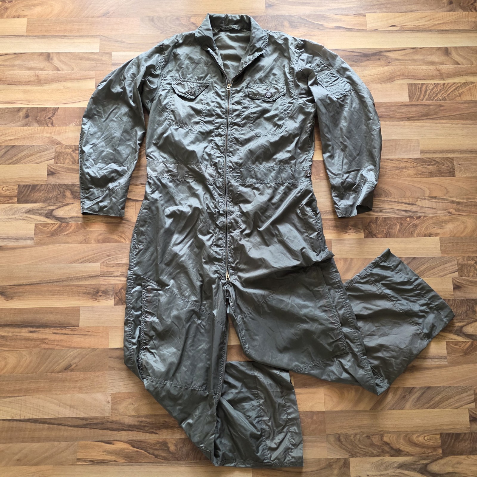 Willis & Geiger Lightweight Nylon Flying Suit Aero US Navy 42 WW2 Green Talon