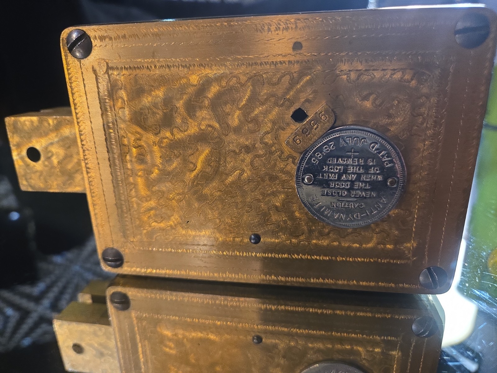 1885 DIEBOLD Safe & Lock Co Brass Anti Dynamite Bank Vault Timer RARE Antique 1885 DIEBOLD Safe & Lock Co Brass Anti Dynamite Bank Vault Timer RARE Antique