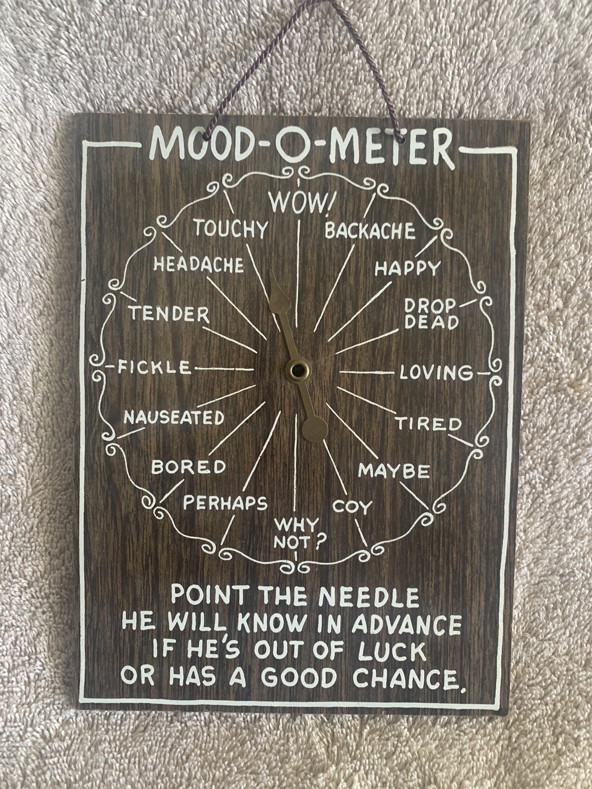 Mood-o-meter 50’s retro humor Vintage Bedroom Wall Art Mood-o-meter 50’s retro humor Vintage Bedroom Wall Art