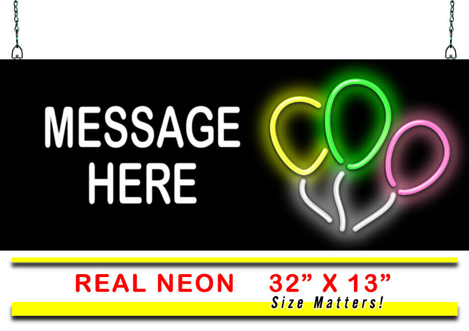 Custom Message Balloons Neon Sign | Jantec | 32\