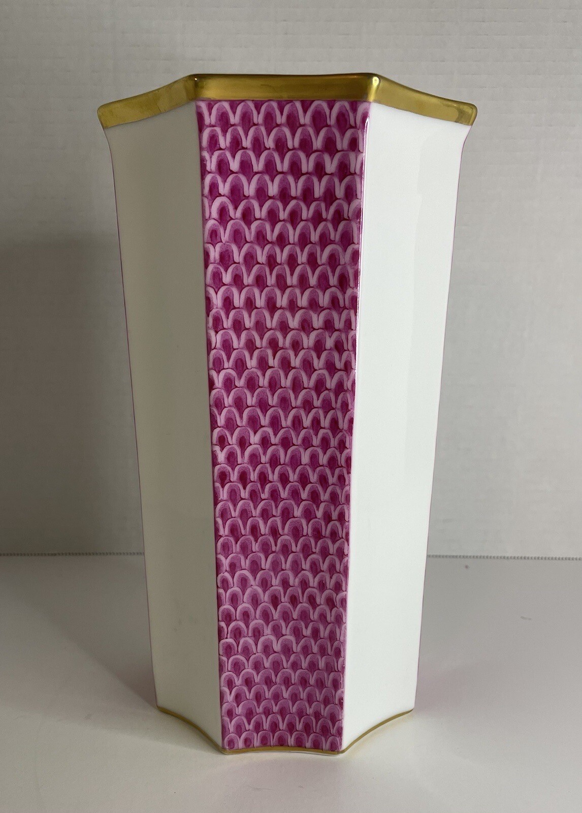 Fitz & Floyd Tall Vase Unique, Hand Painted "Susie" Griselda Tuberson