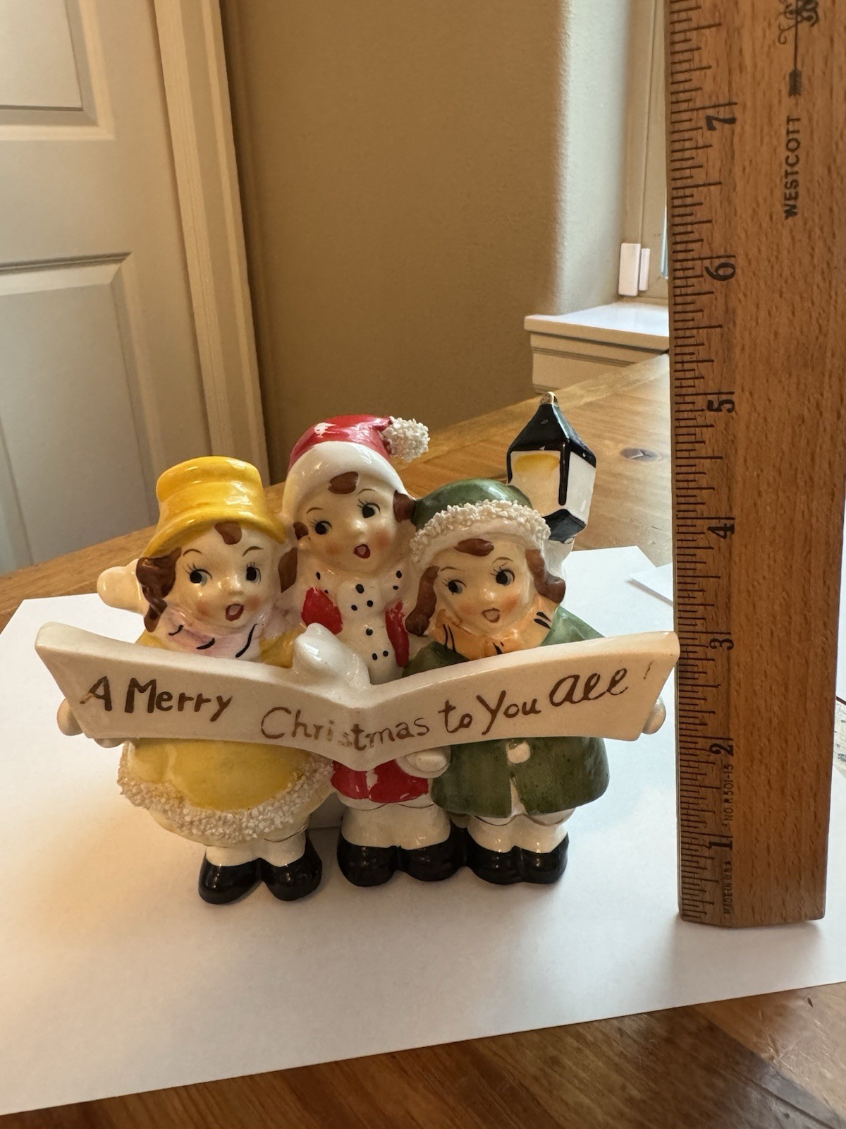 Vintage Thames Japan Ceramic Christmas Carolers Planter, A Merry Christmas To Yo Vintage Thames Japan Ceramic Christmas Carolers Planter, A Merry Christmas To Yo