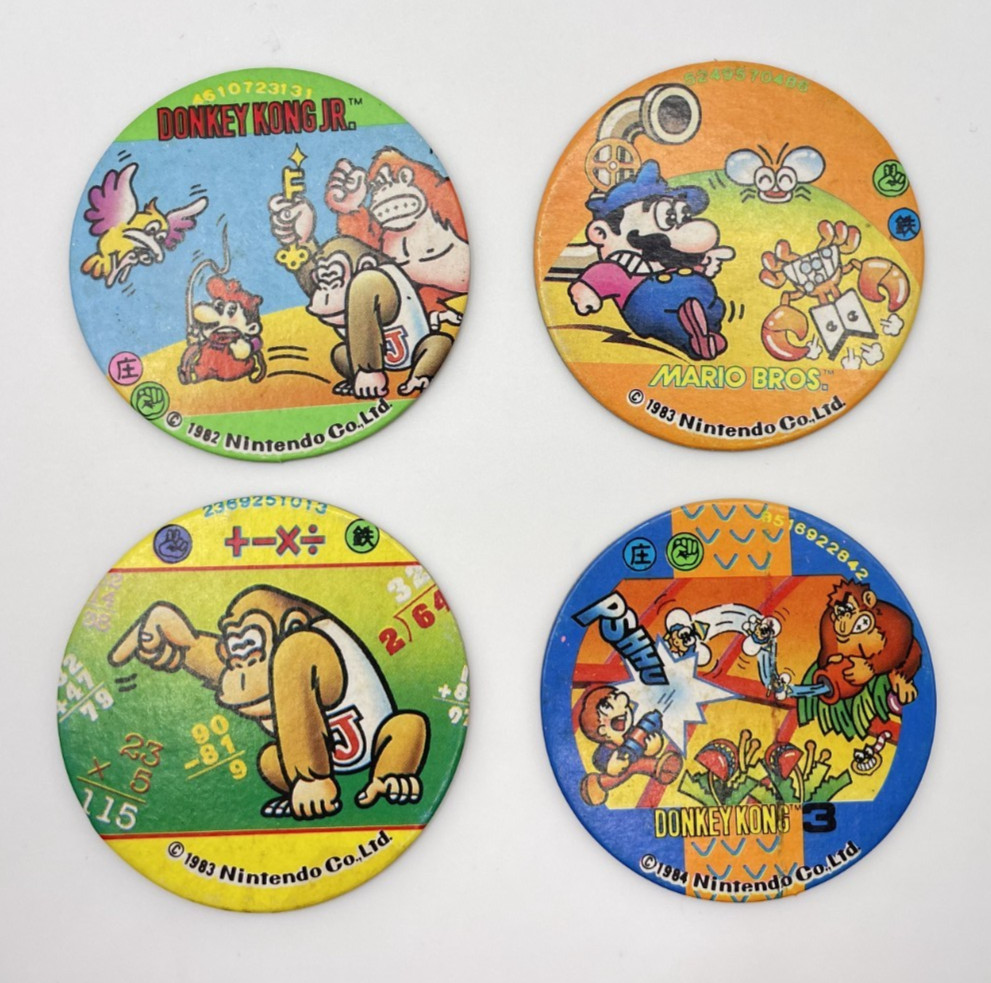 1982 1983 1984 Mario Donkey Kong Menko Card Set of 4 Vintage Nintendo Japan 1982 1983 1984 Mario Donkey Kong Menko Card Set of 4 Vintage Nintendo Japan