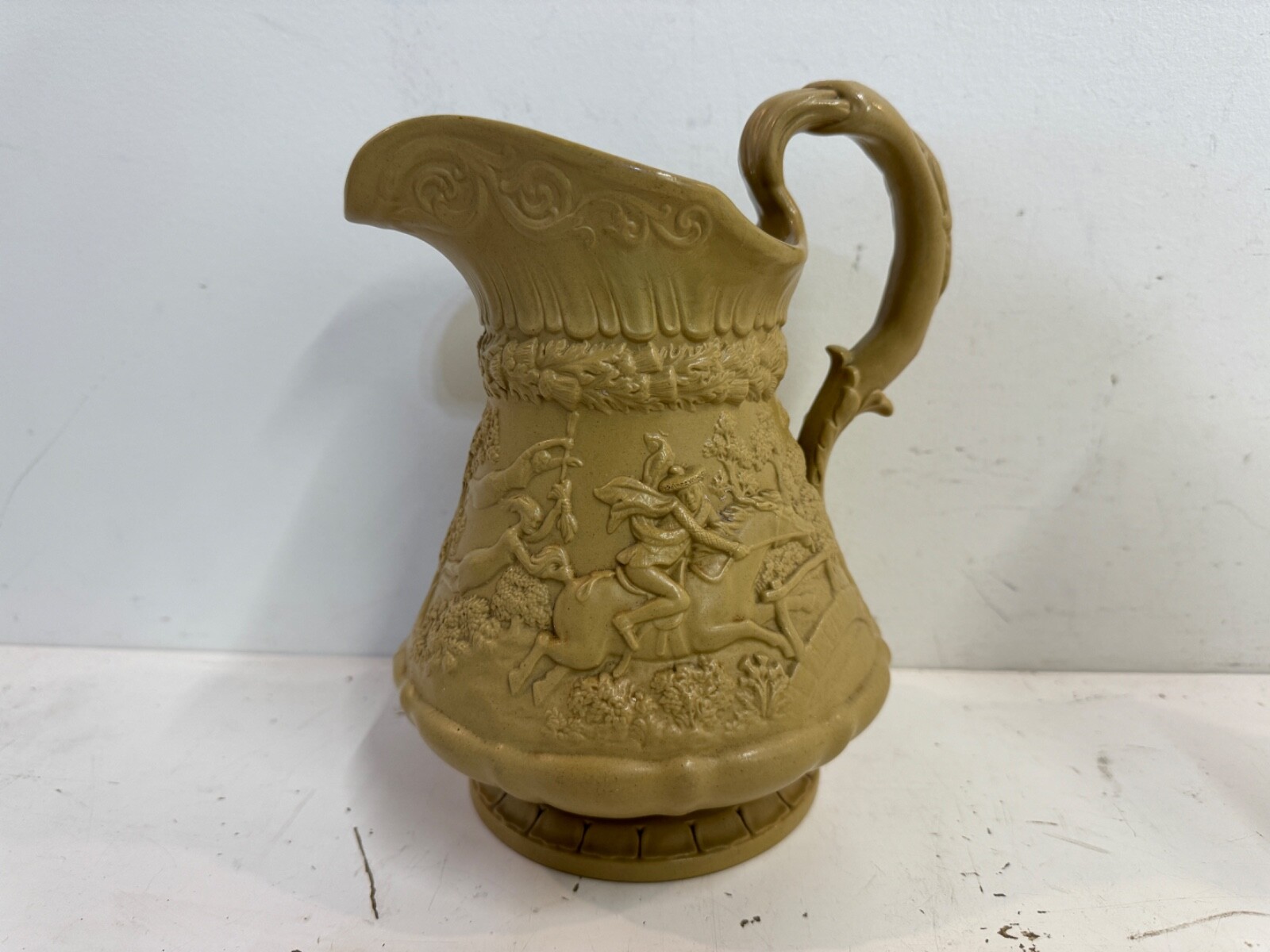 Antique W. Ridgway Relief Scene From Robert Burns poem Tam O'Shanter Pitcher Antique W. Ridgway Relief Scene From Robert Burns poem Tam O'Shanter Pitcher