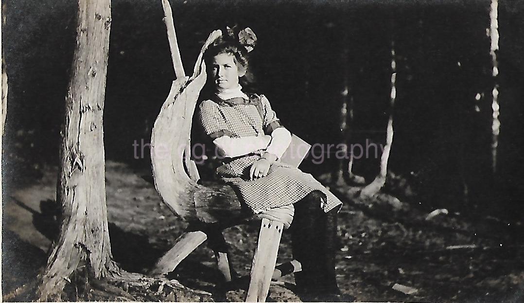 AS SHE WAS Young Woman FOUND PHOTOGRAPH Original BLACK+WHITE Portrait 210 47 F