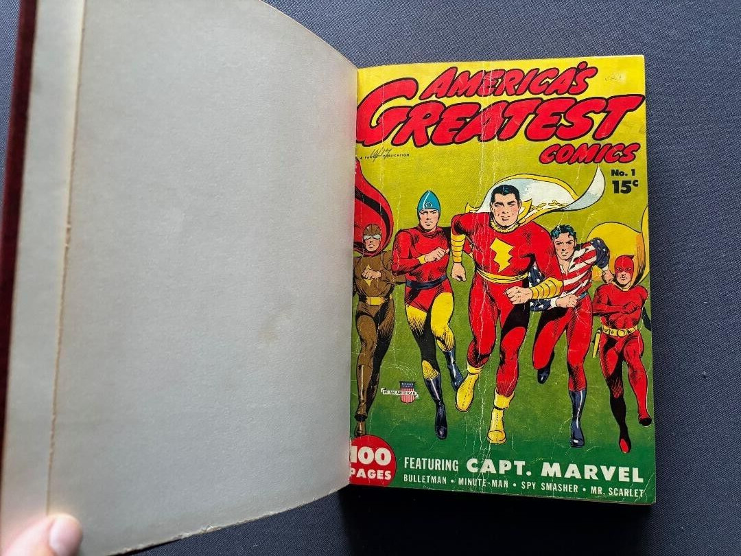 BOUND VOLUME AMERICA'S GREATEST COMICS 1 2 3 4 FAWCETT CAPT MARVEL GOLDEN AGE 41
