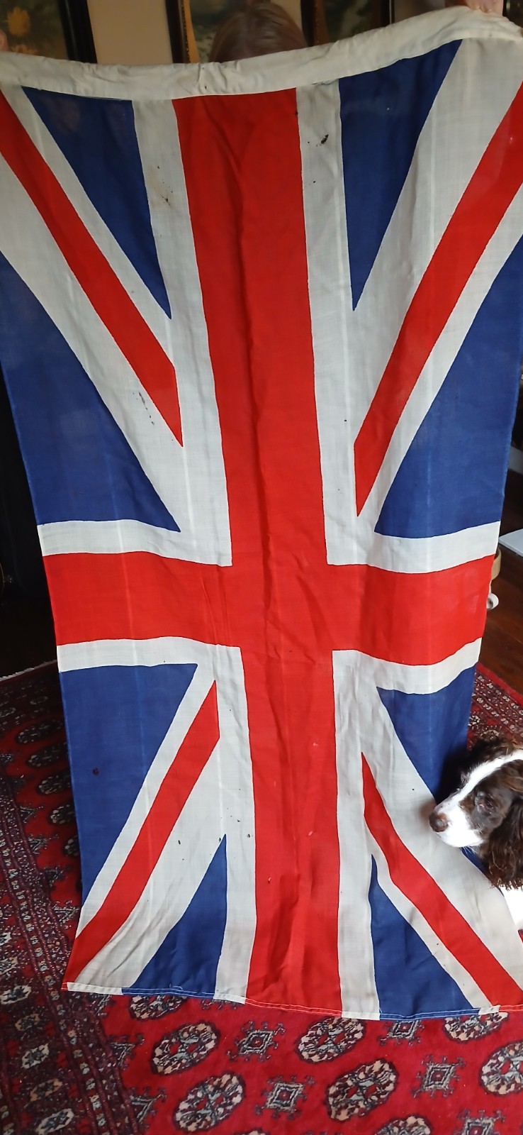 WW2 BRITISH MADE UNION JACK FLAG VE DAY ORIGINAL 34" x 66"