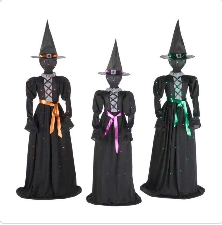 3-Piece Halloween Classics LED Faceless Witches H39 Fast Ship