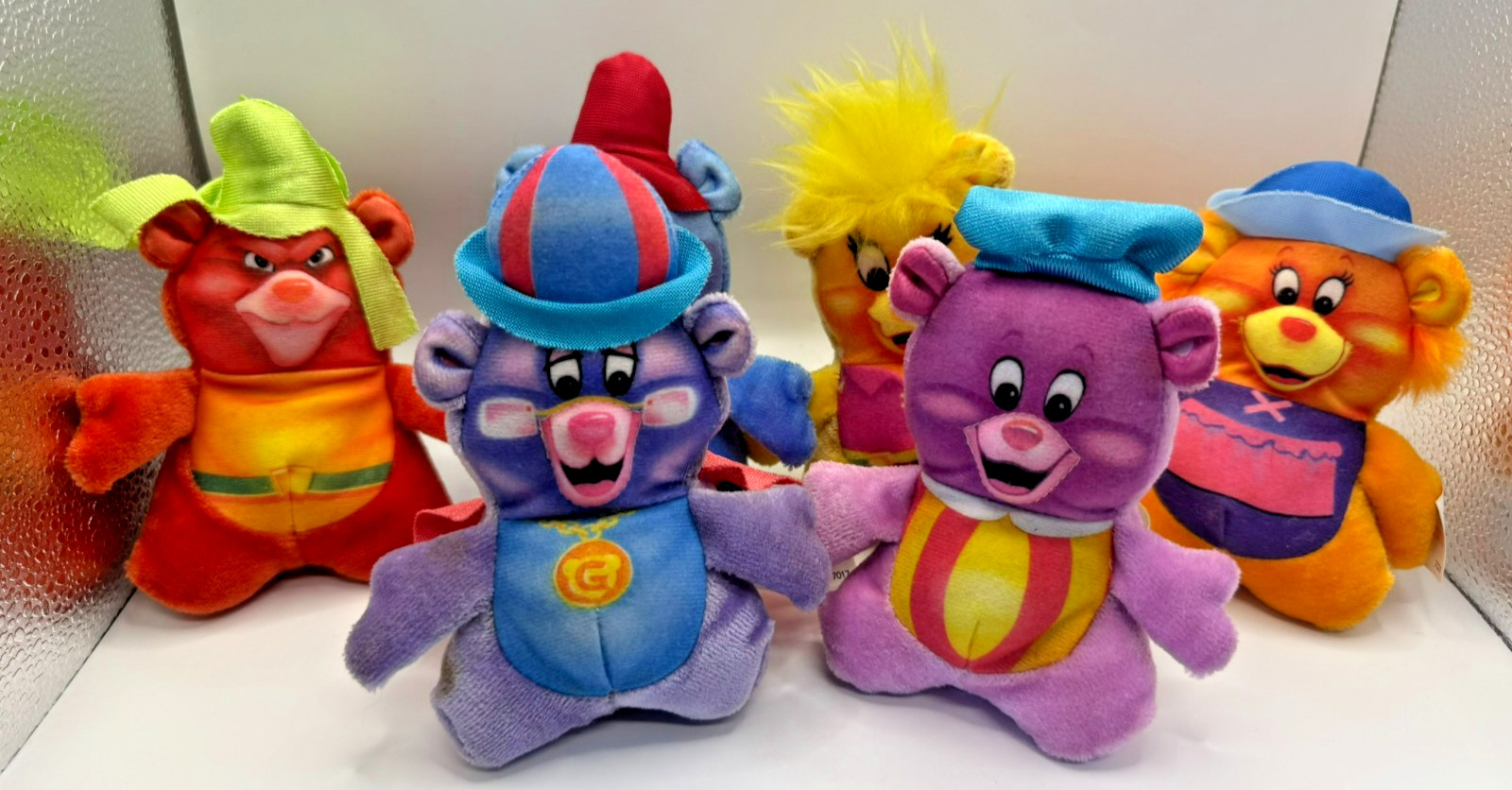Vintage 1985 Fisher Price Disney Gummi Bears Bouncers Complete Set of 6 Plush