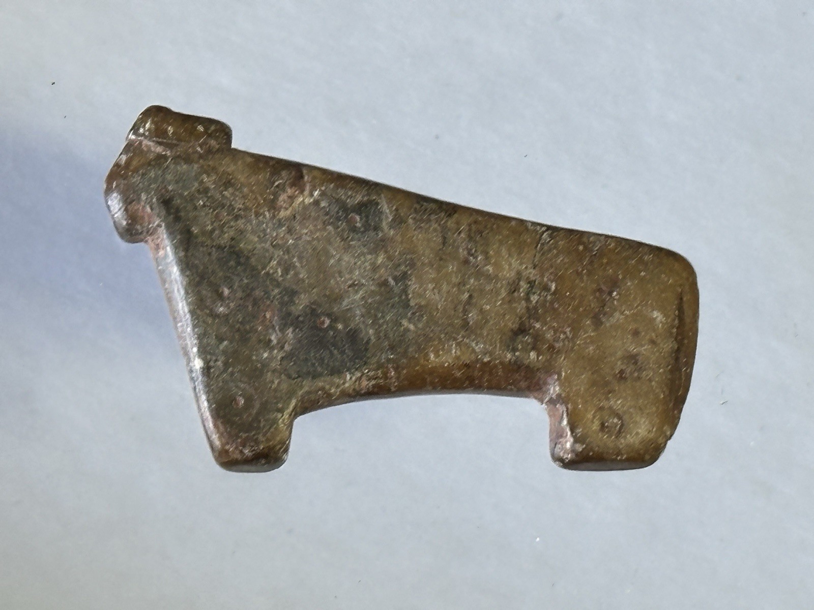 RARE ANASAZI HOHOKAM MIMBRES ANIMAL RAM EFFIGY STONE FIGURE, STATUE, MOTLEY COA