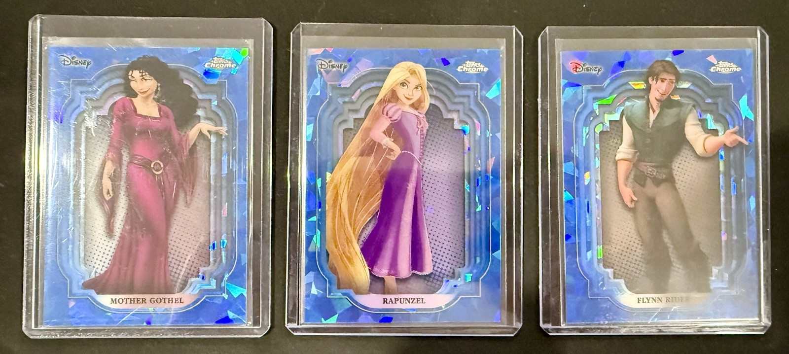 2024 Topps Chrome Sapphire Disney Rapunzel Tangled 3 card Tangled Characters 2024 Topps Chrome Sapphire Disney Rapunzel Tangled 3 card Tangled Characters