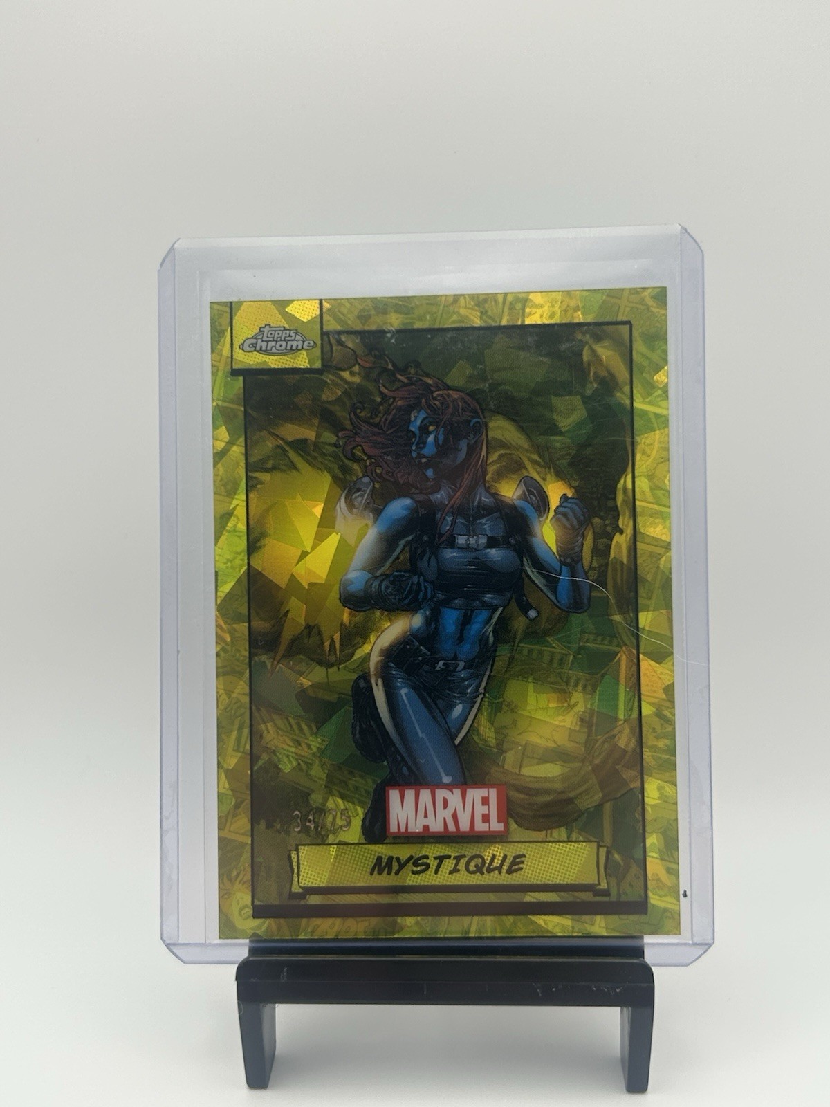 2024 Topps Chrome Marvel Sapphire Mystique #117 Yellow Refractor /75 2024 Topps Chrome Marvel Sapphire Mystique #117 Yellow Refractor /75