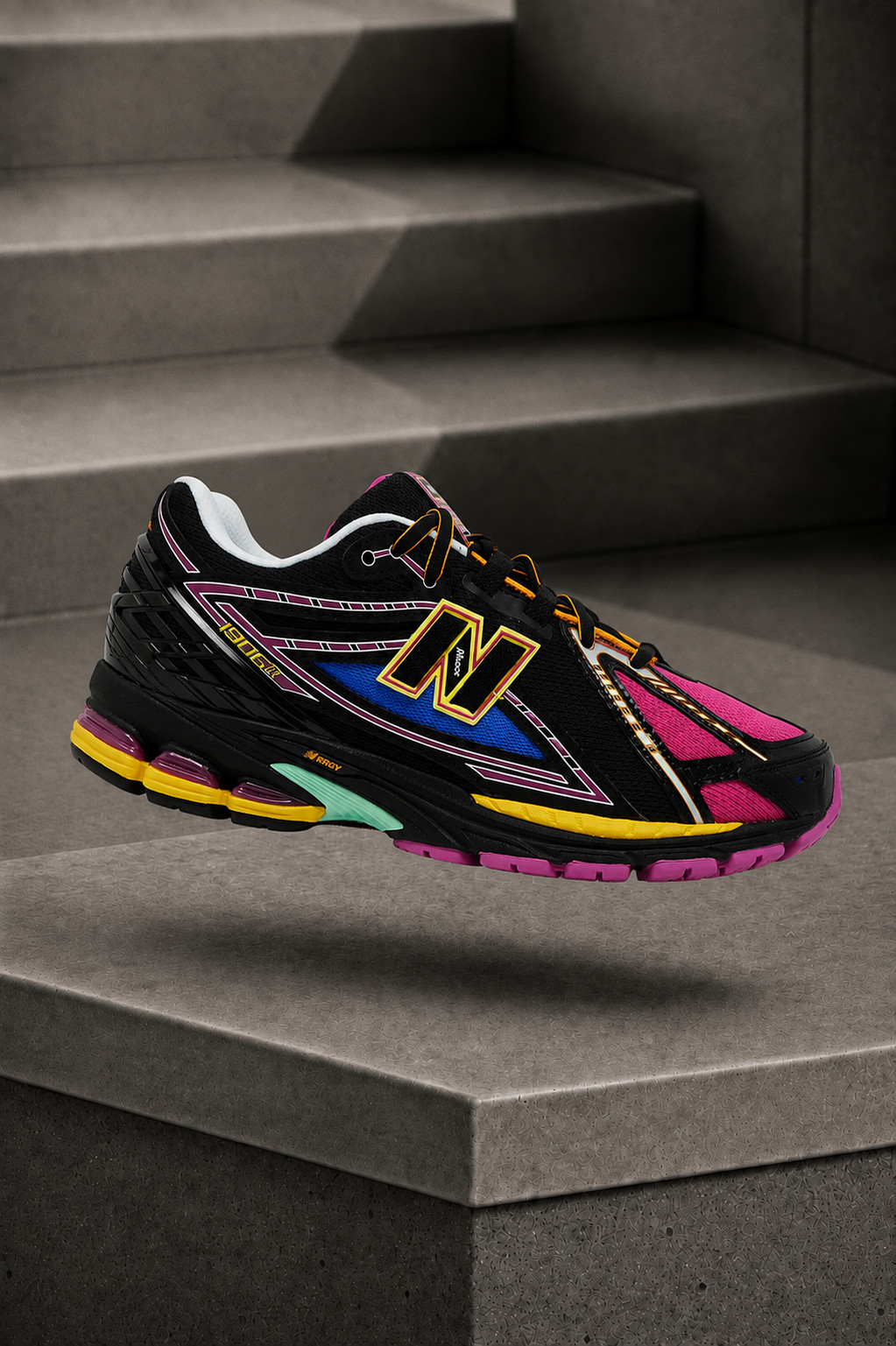 New Balance 1906R - Black / Fuchsia Pink / Blue / Mustard Yellow New Balance 1906R - Black / Fuchsia Pink / Blue / Mustard Yellow