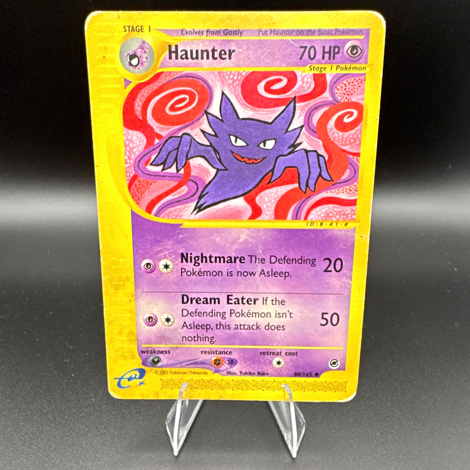 Pokemon 2002 Expedition Base Set Haunter #80/165 e-Reader English Yukiko Baba Pokemon 2002 Expedition Base Set Haunter #80/165 e-Reader English Yukiko Baba