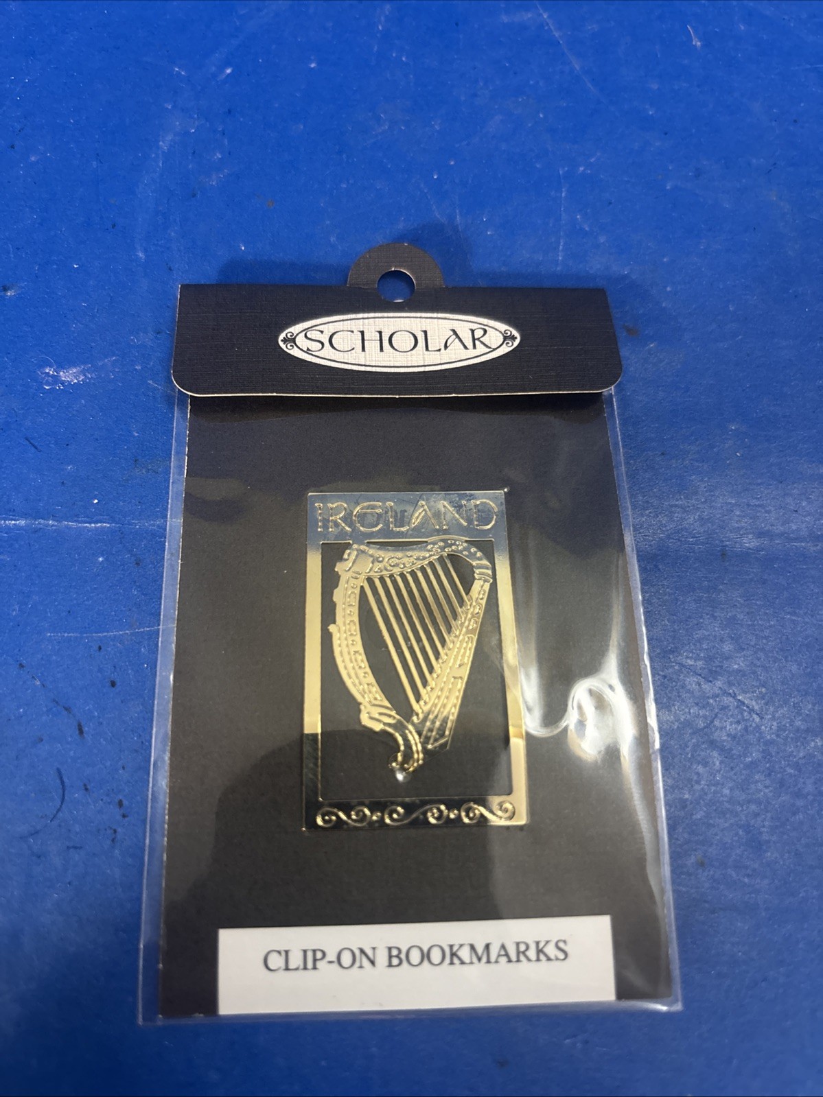 Irish Harp Bookmark Gold Plated Brass Vintage Northern Ireland Sealed Package 2" Irish Harp Bookmark Gold Plated Brass Vintage Northern Ireland Sealed Package 2"