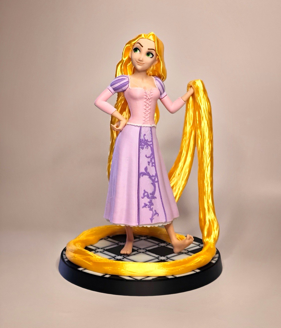 Disney Tangled Rapunzel Statue Figure 25.5cm / 10" 3D Printed Princess Decor 