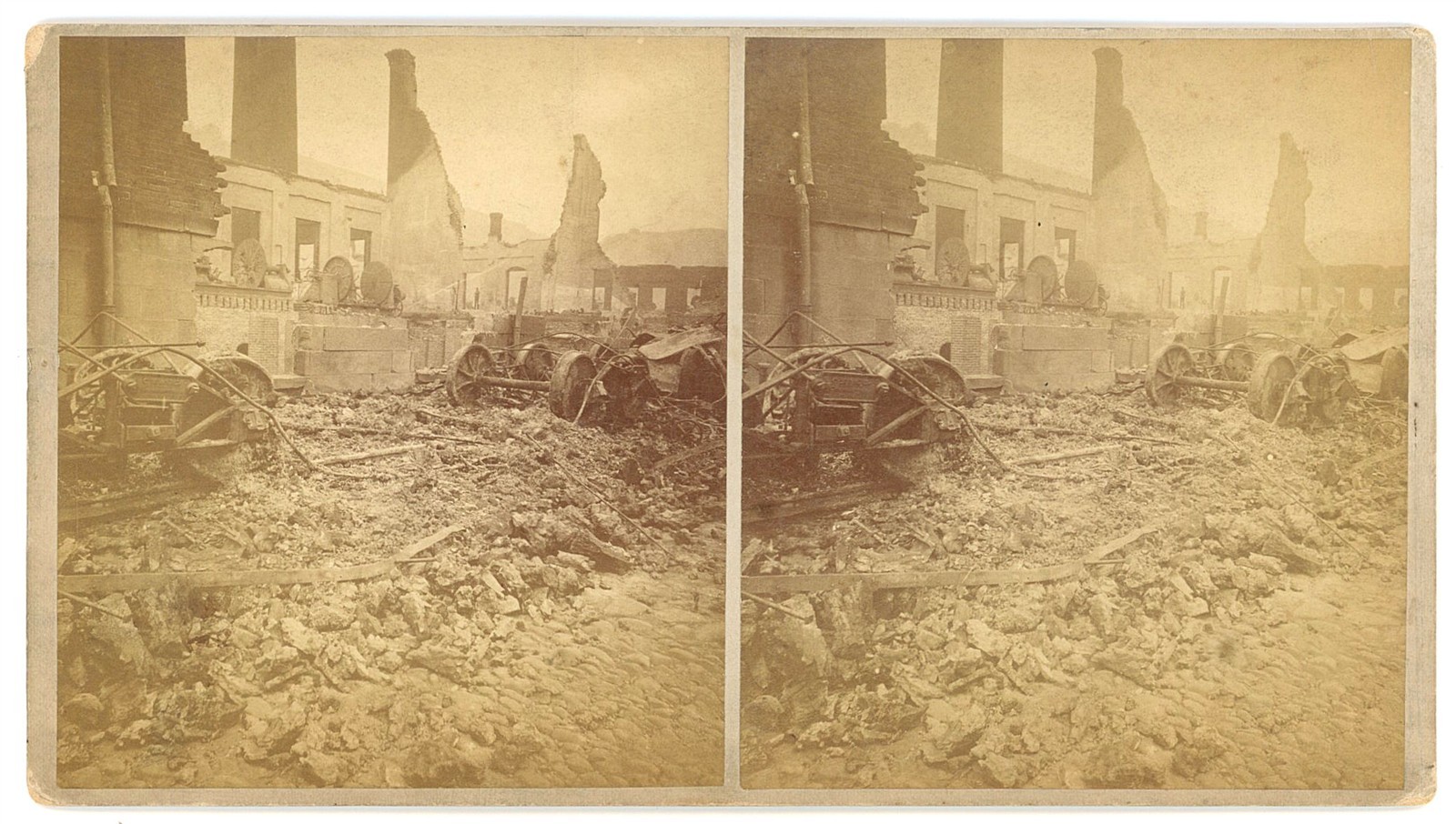 PENNSYLVANIA STEREOVIEW - Pittsburgh - Railroad War - Machine Shop - Albee c1877 PENNSYLVANIA STEREOVIEW - Pittsburgh - Railroad War - Machine Shop - Albee c1877