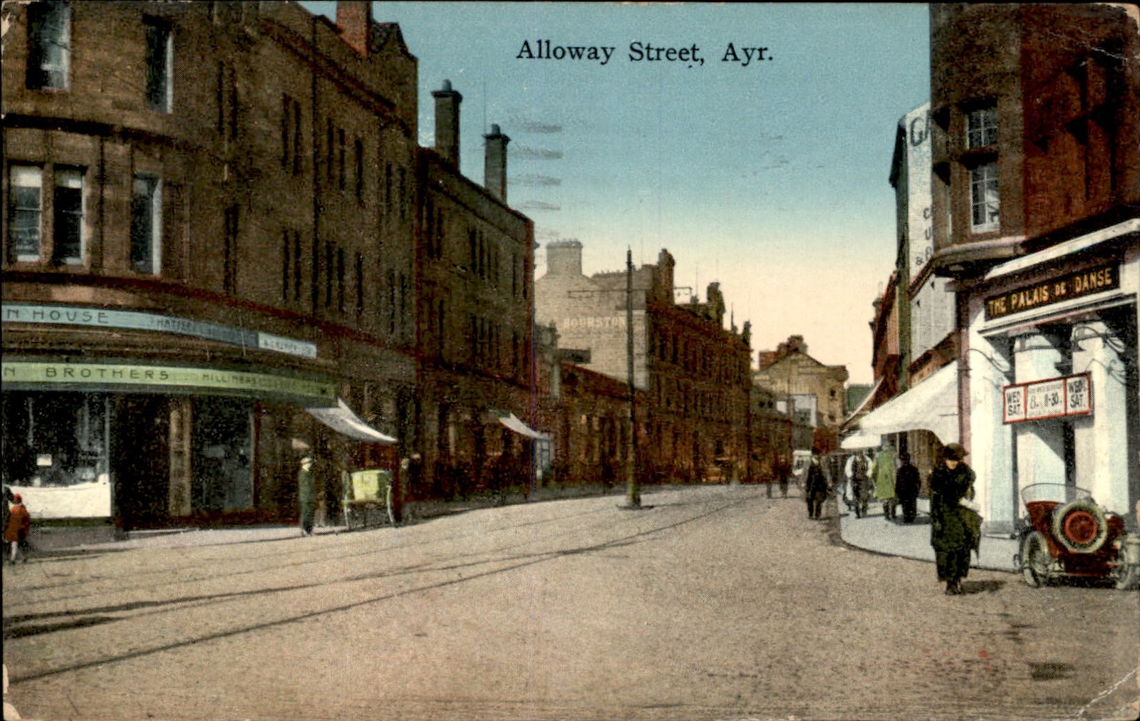 Ayr Scotland Street Scene Alloway Street The Milton c1920s-30s Vintage Postcard Ayr Scotland Street Scene Alloway Street The Milton c1920s-30s Vintage Postcard
