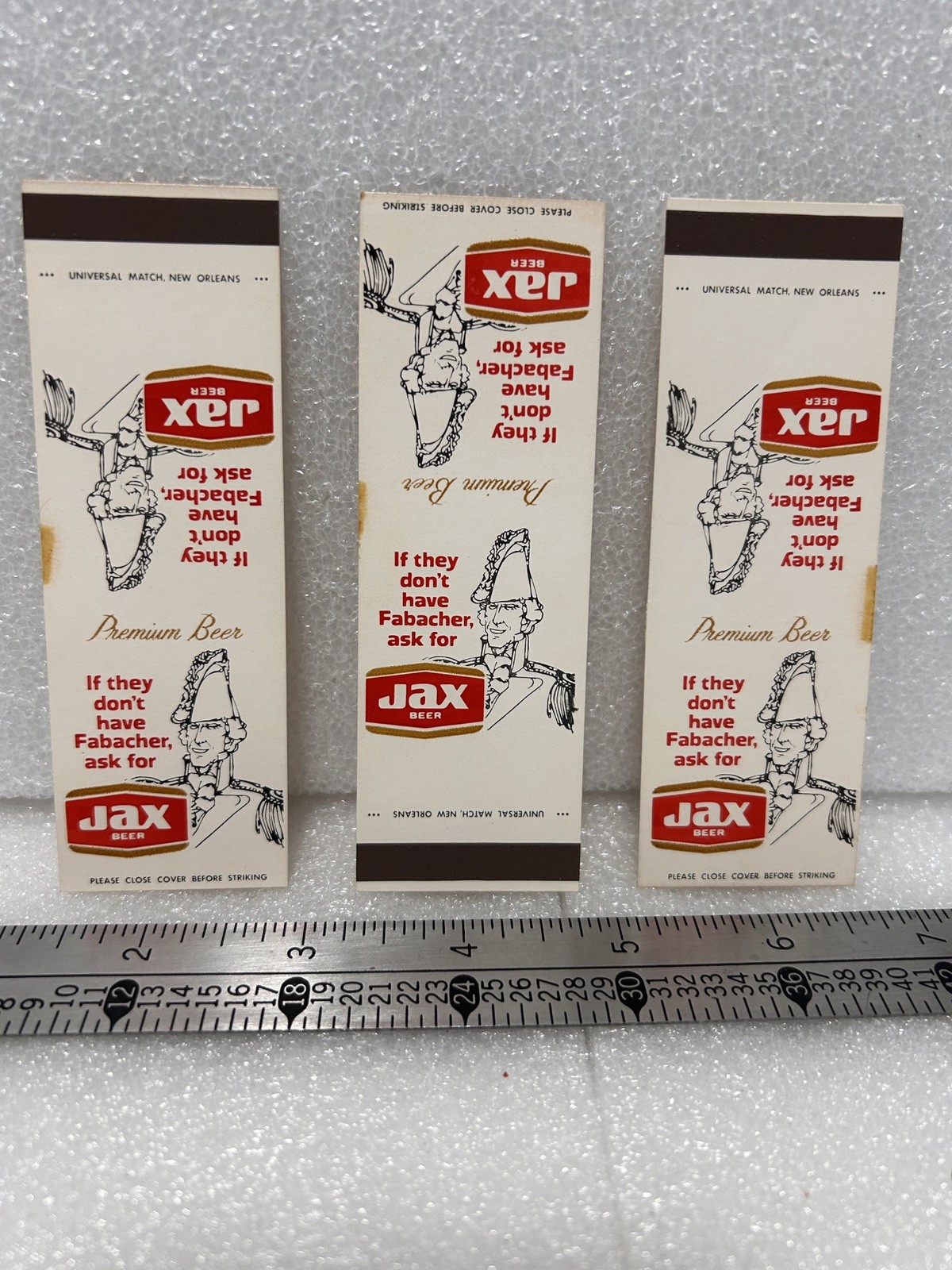 Vintage Jax Beer Matchbook Covers Set (Qty 3) – Late 1960s to Early 1970s VG Vintage Jax Beer Matchbook Covers Set (Qty 3) – Late 1960s to Early 1970s VG