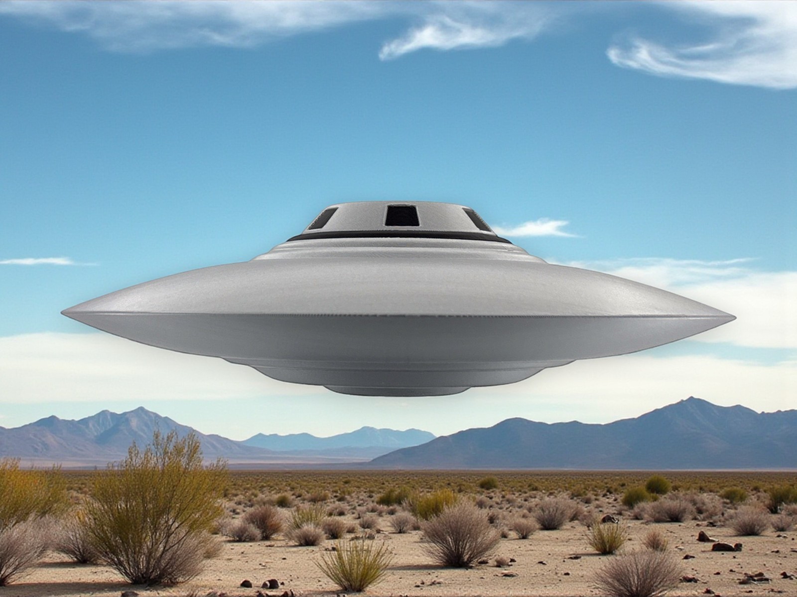 Bob Lazar S4 Sport Model UFO Replica | 3D Printed Area 51 Flying Saucer 4-12"