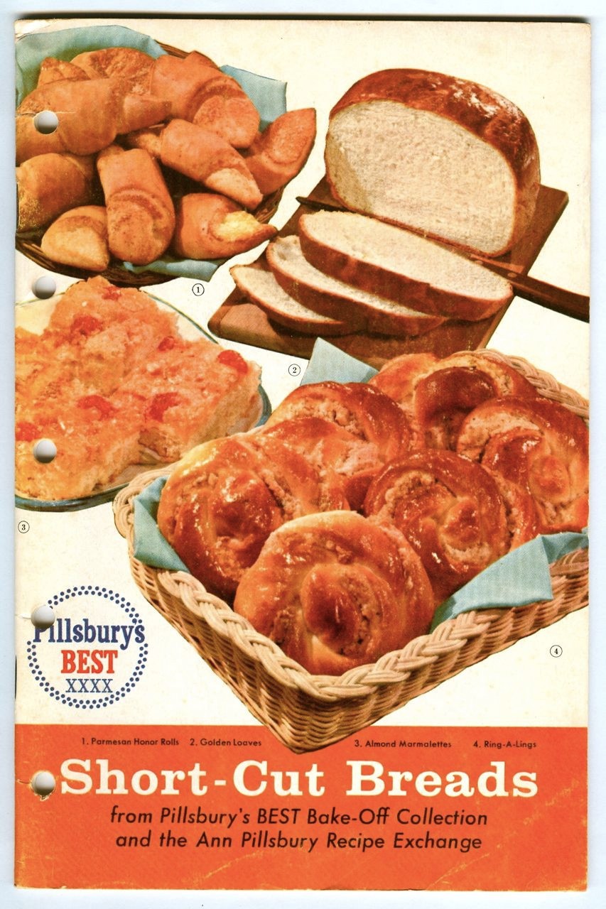 Vintage 1950s PILLSBURY's Short-Cut Breads COOKBOOK Advertising Recipe Booklet Vintage 1950s PILLSBURY's Short-Cut Breads COOKBOOK Advertising Recipe Booklet