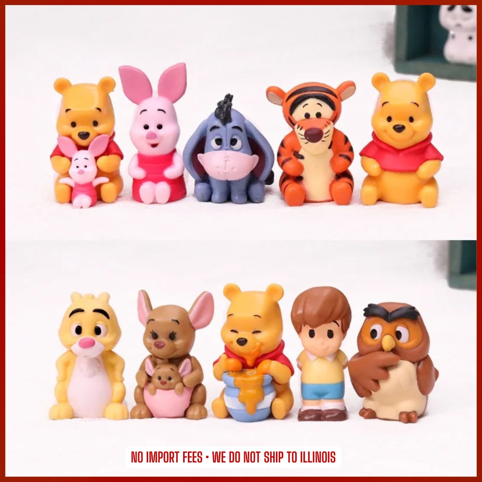 10pcs/set Cartoon Winnie The Pooh Action Figure Toy Pooh Bear Tigger Eeyore 10pcs/set Cartoon Winnie The Pooh Action Figure Toy Pooh Bear Tigger Eeyore